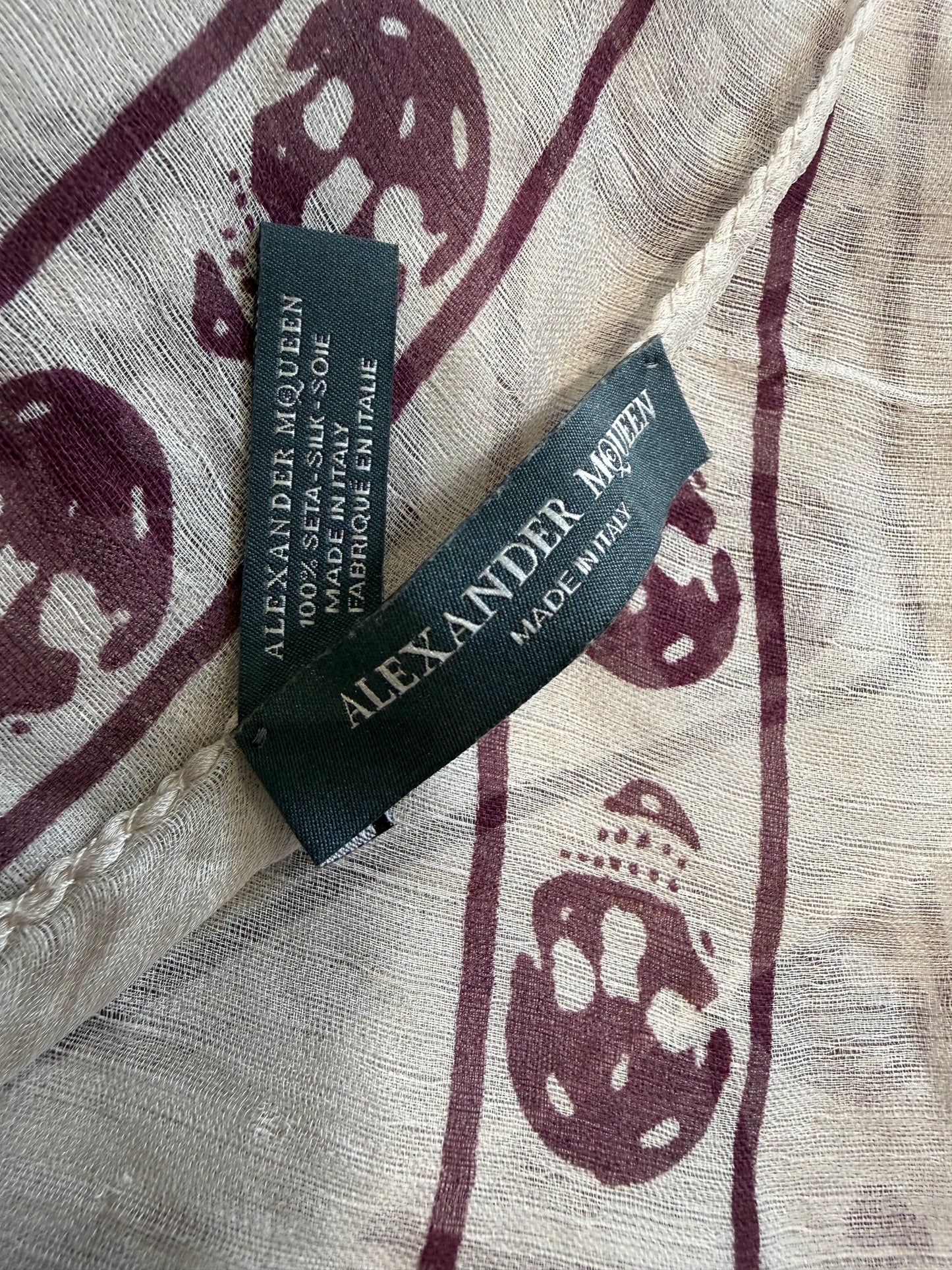 000’s Alexander McQueen Silk Skull Scarf