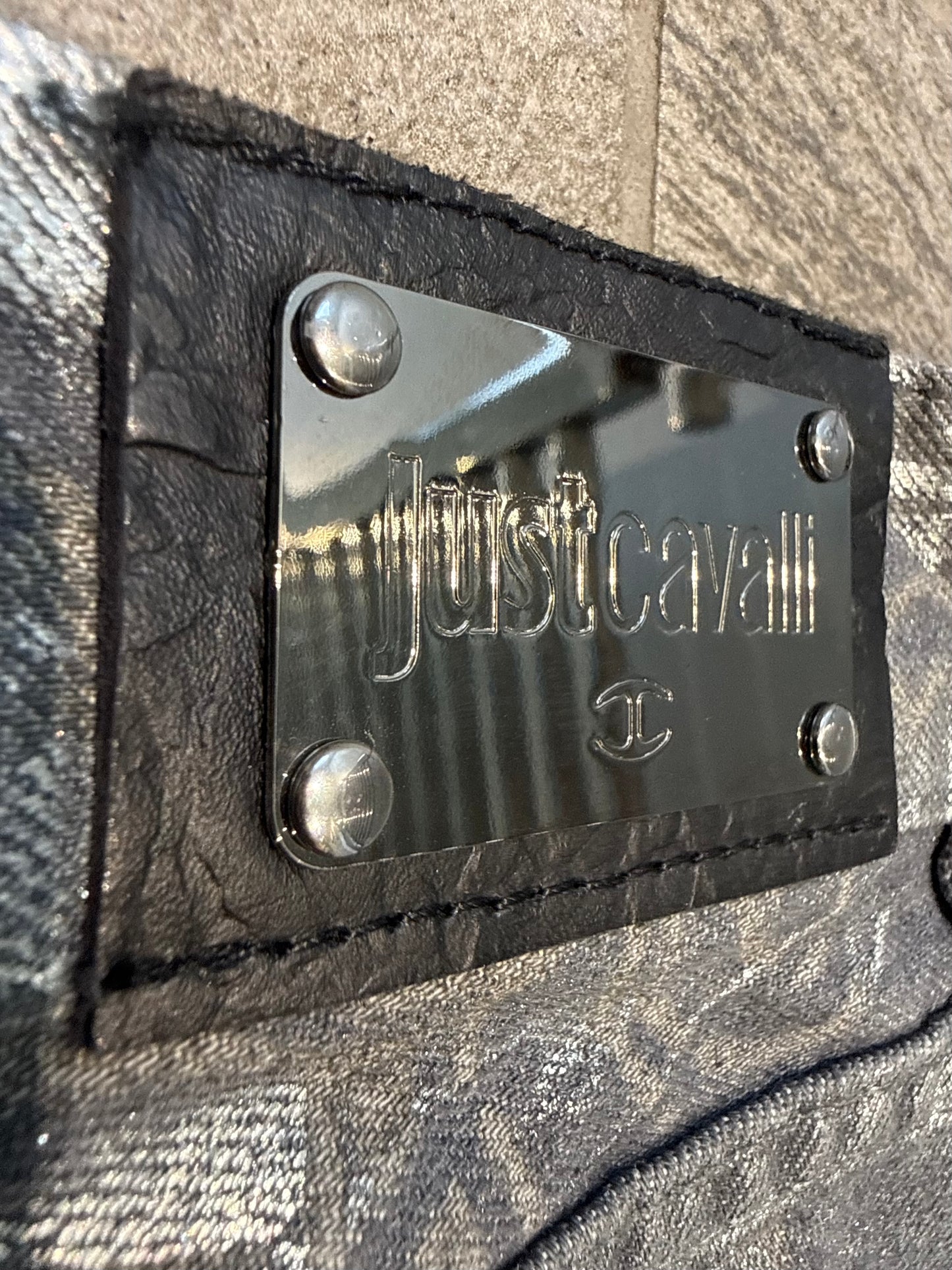 Cavalli Metallic Snake Jeans (34”)