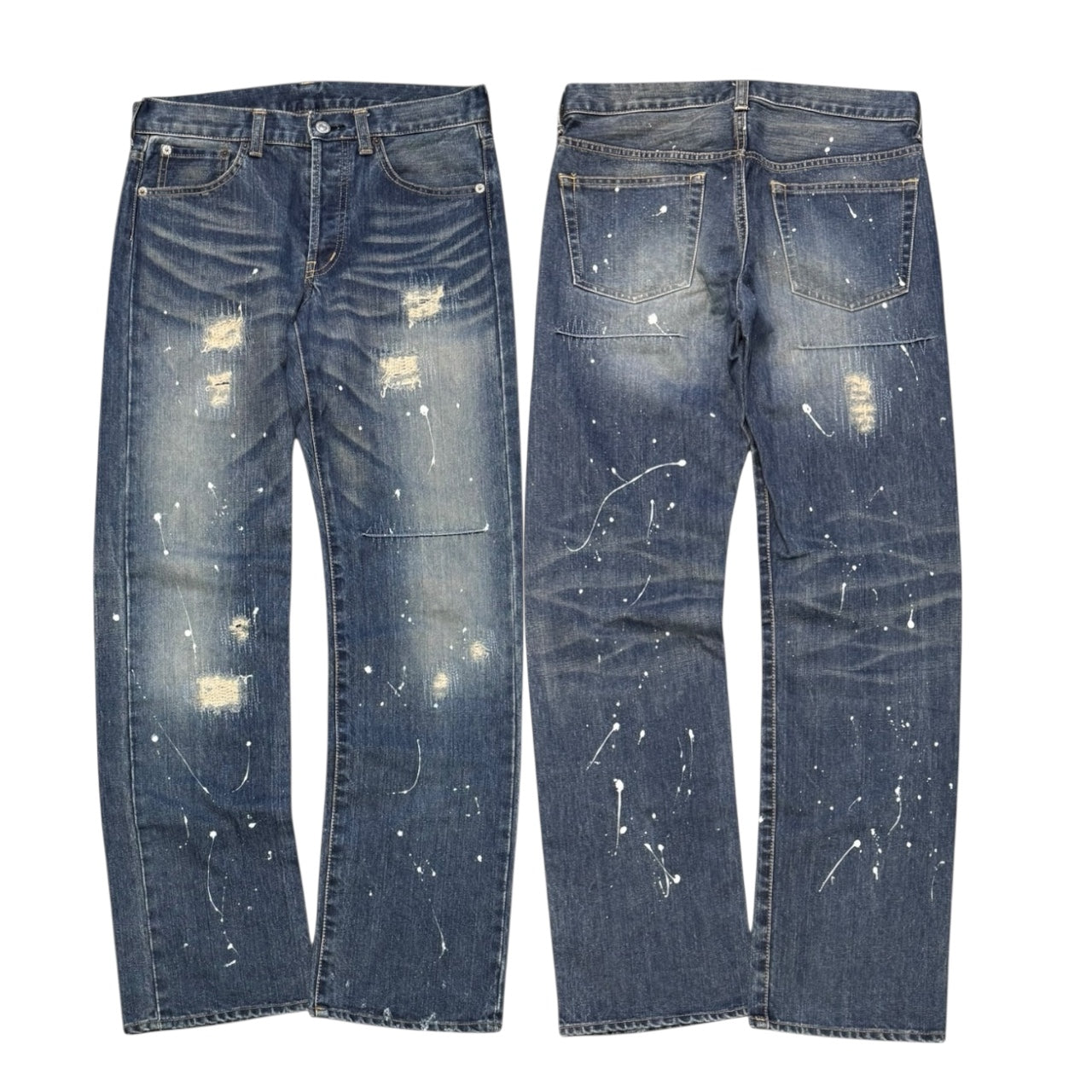 000’s Takeo Kikuchi Paint Splatter Jeans (32”)