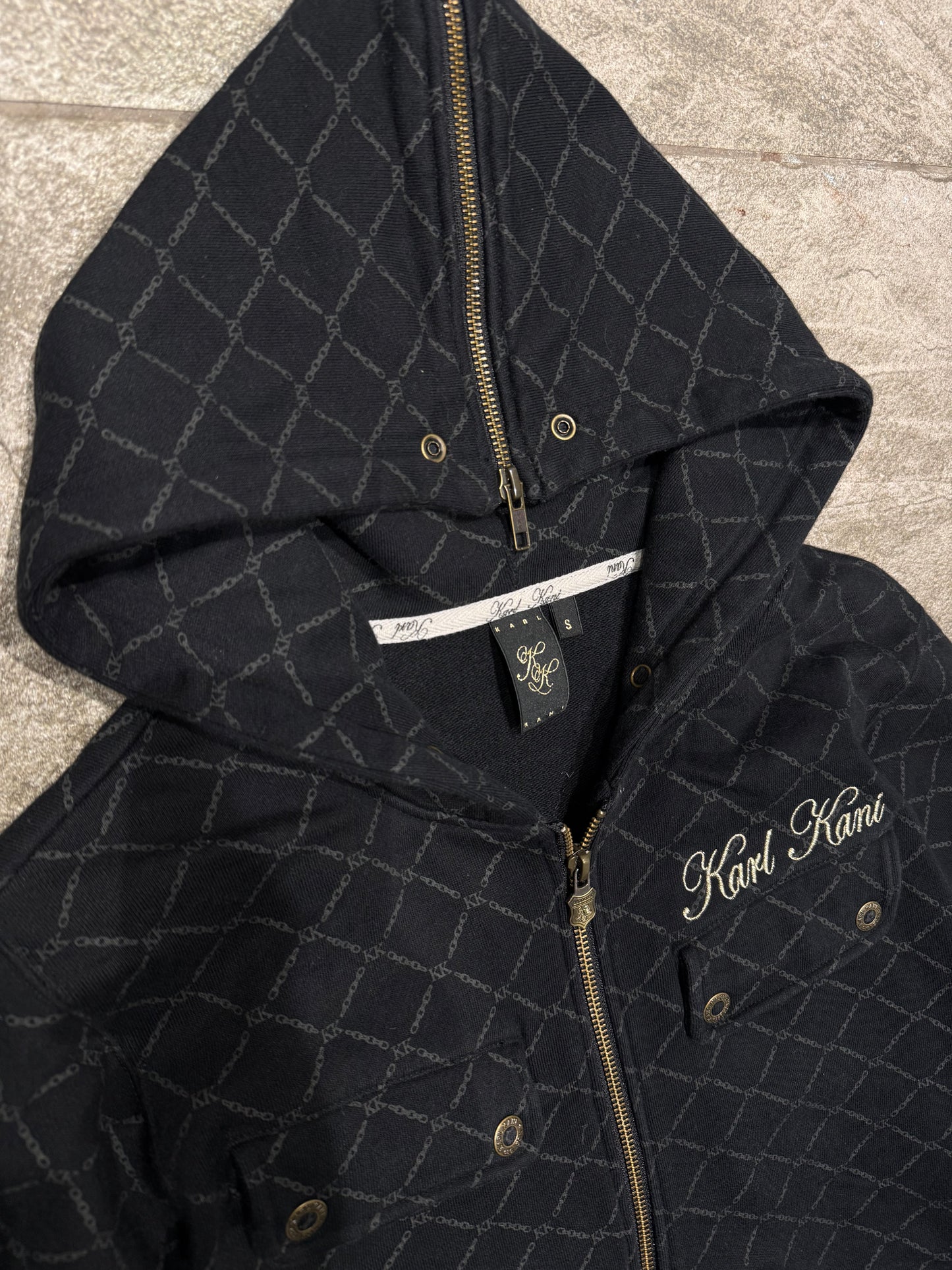 000’s Karl Kani Split Zip Up Hoodie (Xs)