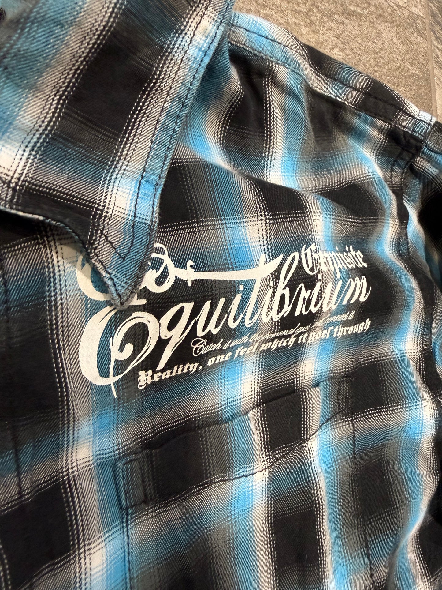 000’s Dadaist Union Jack Check Flannel Shirt (S)