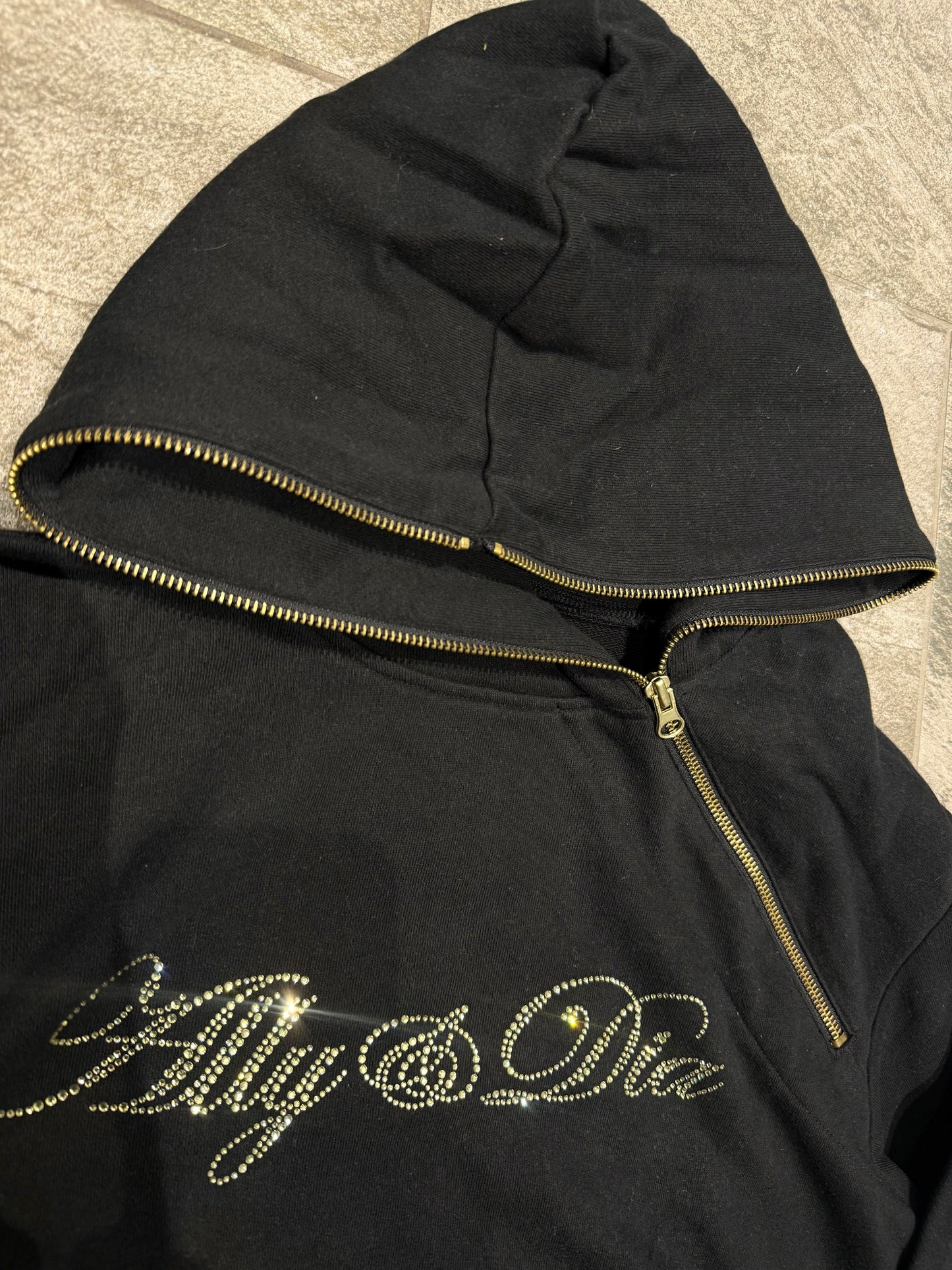 000’s Ally & Dia Asymmetrical Zip Hoodie (L)