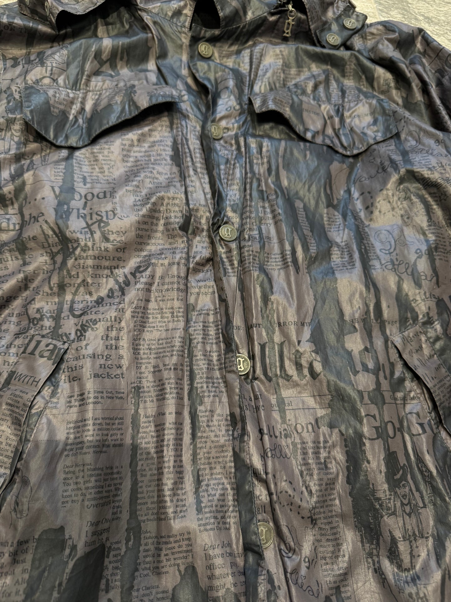 AW2010 John Galliano Newspaper Windbreaker (L)