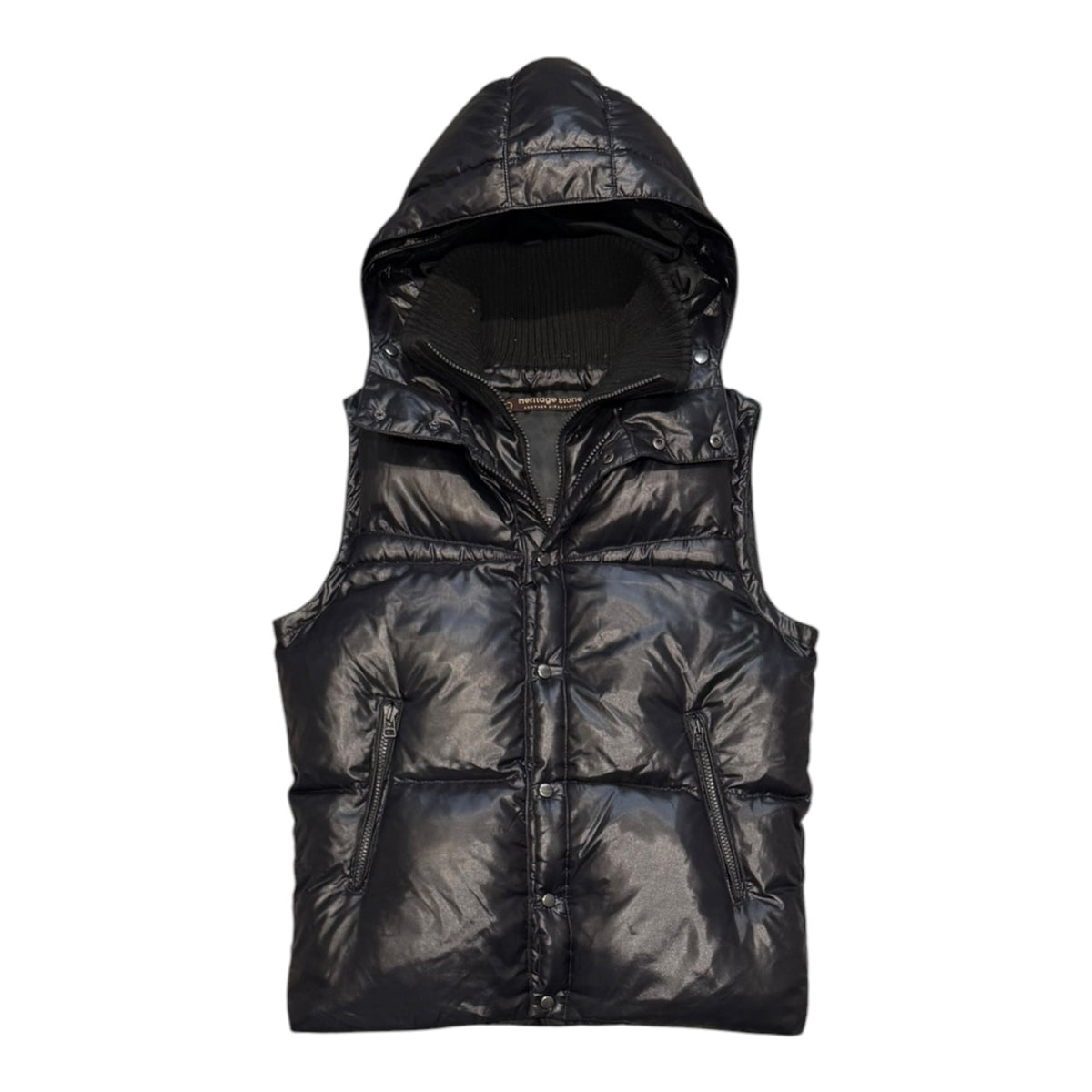 000’s Heritage Stone Glossy Hooded Gilet (XS)