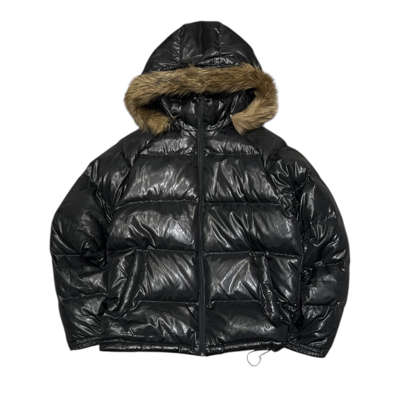 000’s Glossy Edwin Fur Puffer Jacket (XL)