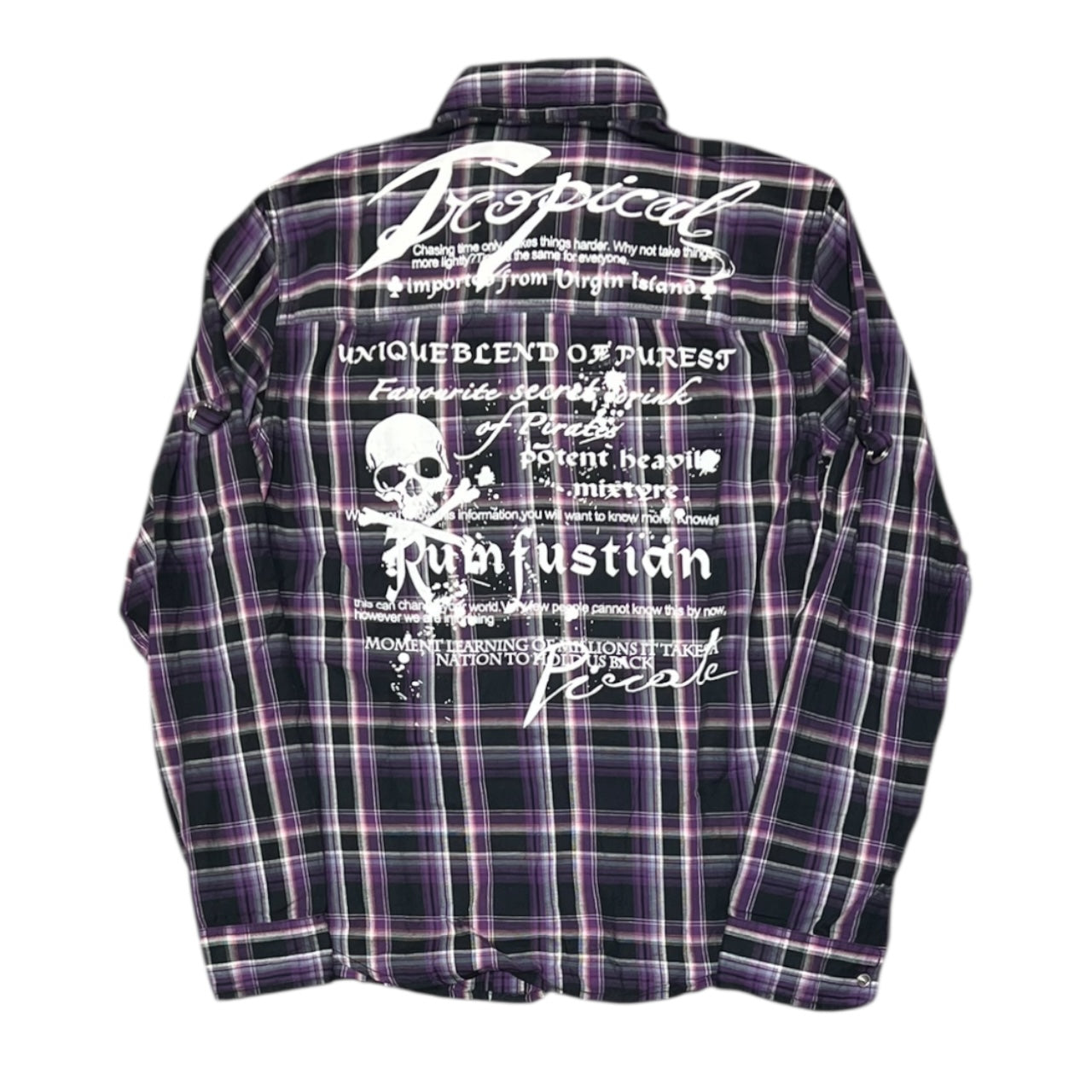 000’s Baraki Skull Checkered Flannel (L)