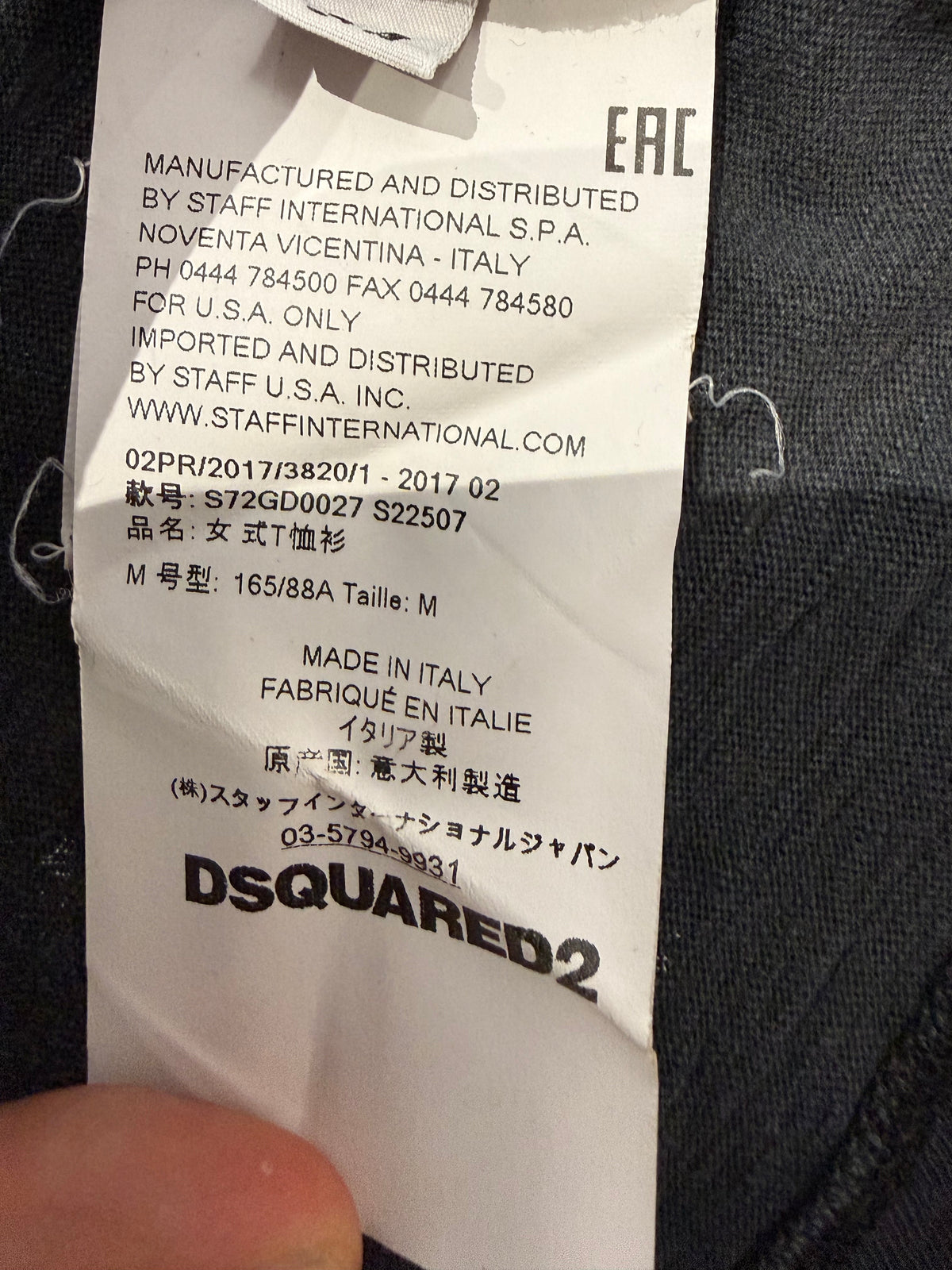 000’s Dsquared Distressed Tee (M)