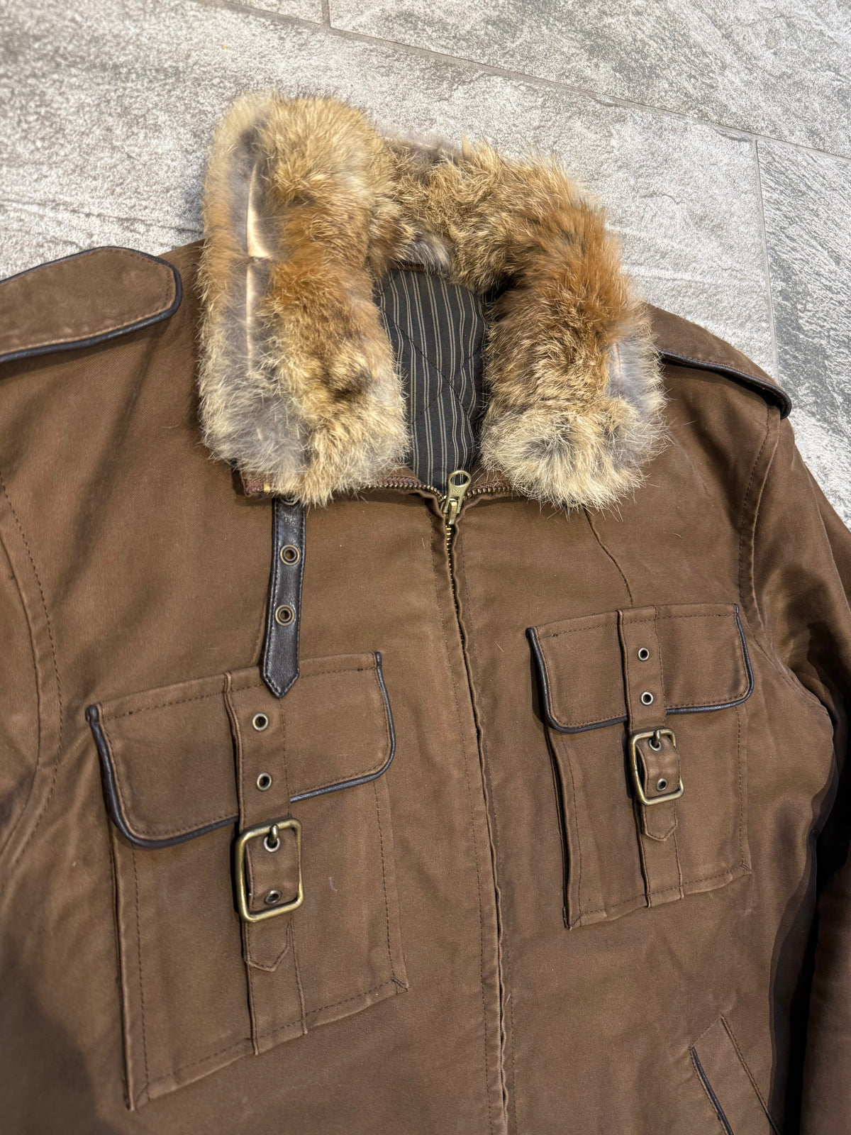 000’s Abahouse Fur Collar Jacket (S)