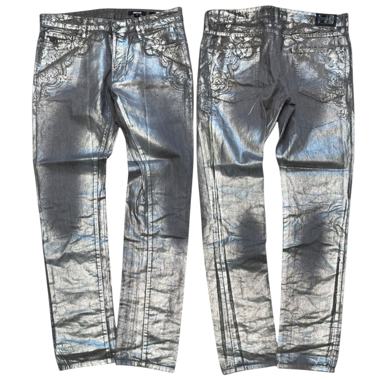 Cavalli Metallic Snake Jeans (34”)