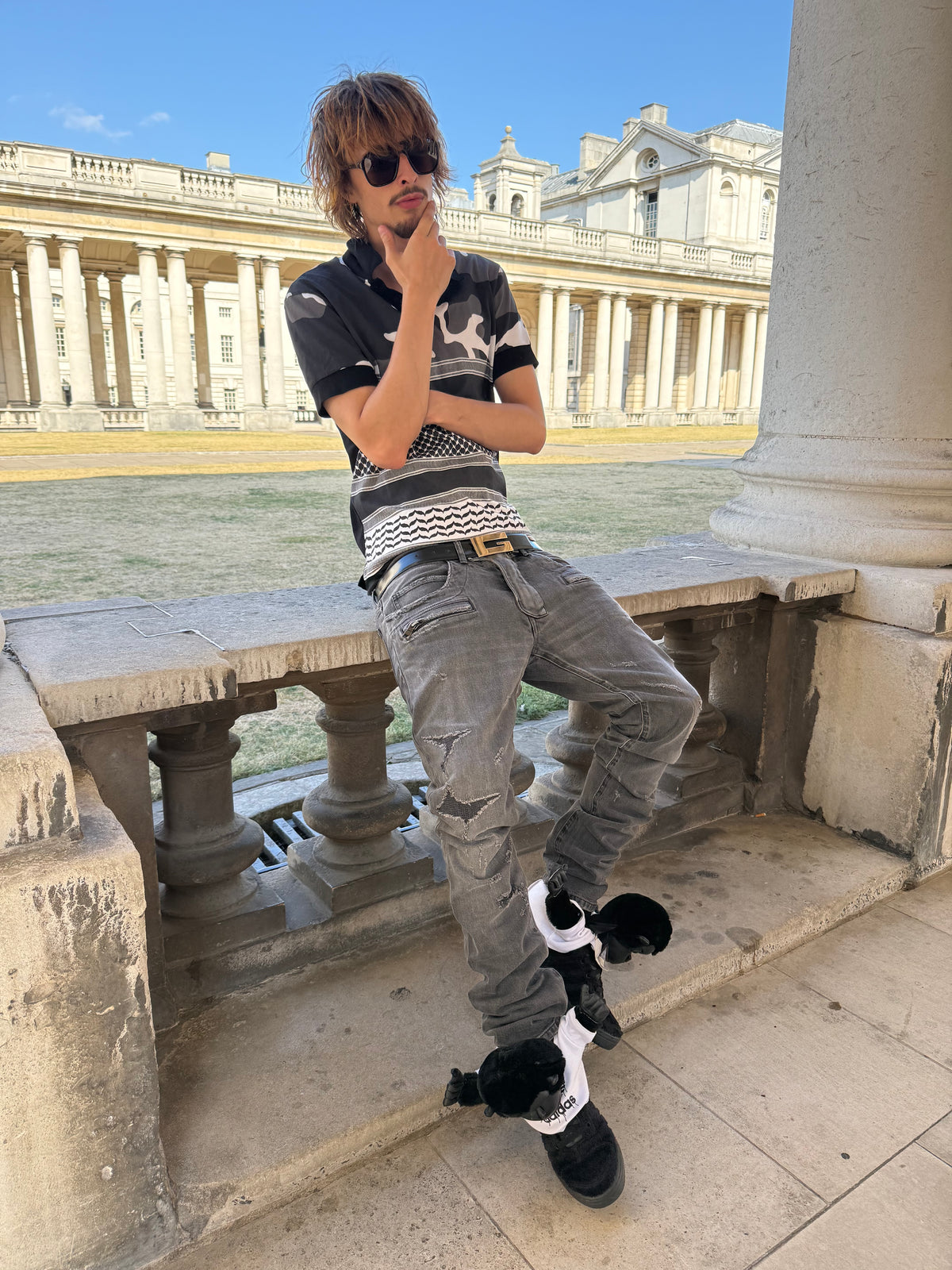 Neil Barrett SS2016 Camouflage Keffiyeh Polo (M)