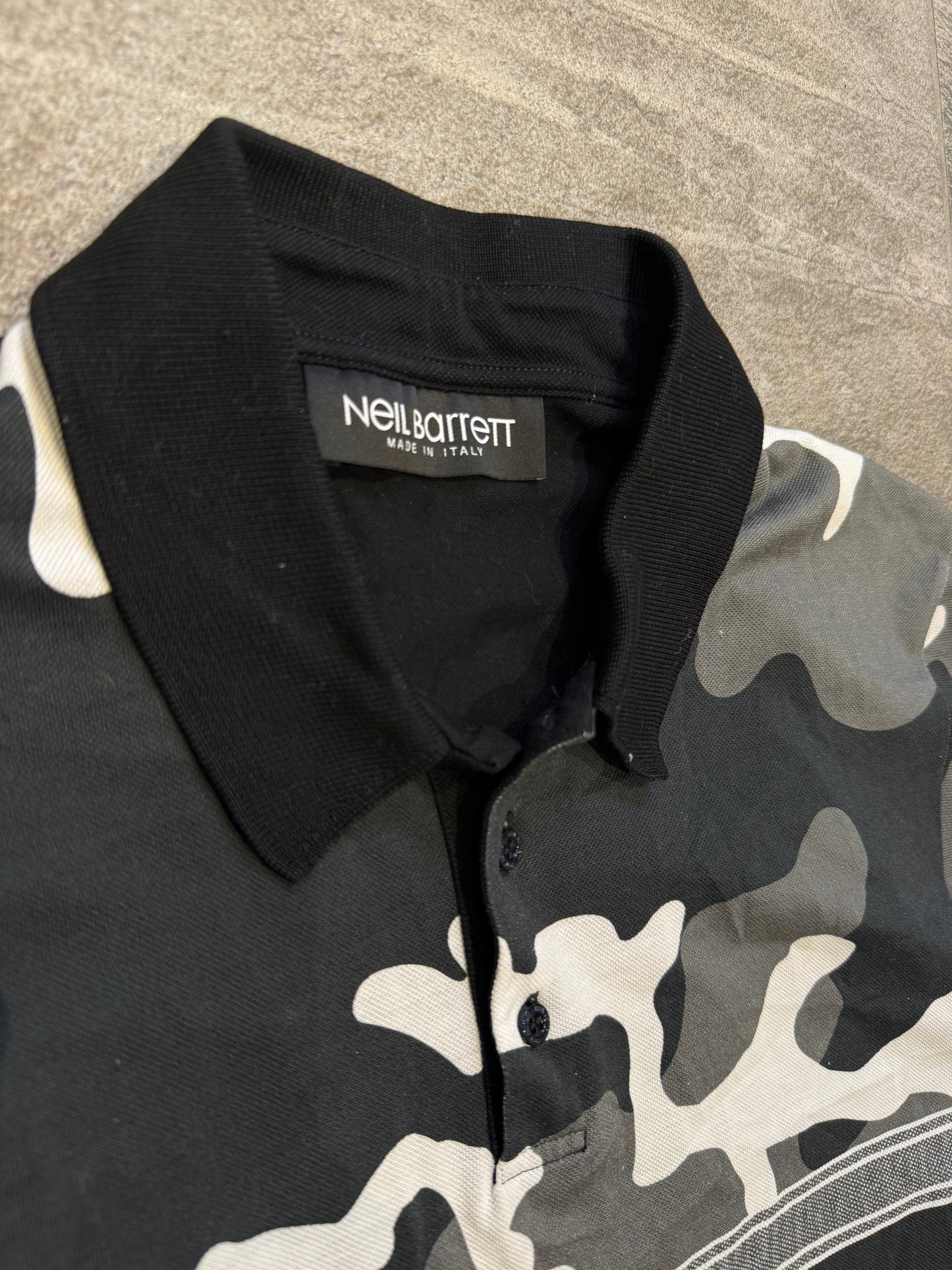 Neil Barrett SS2016 Camouflage Keffiyeh Polo (M)