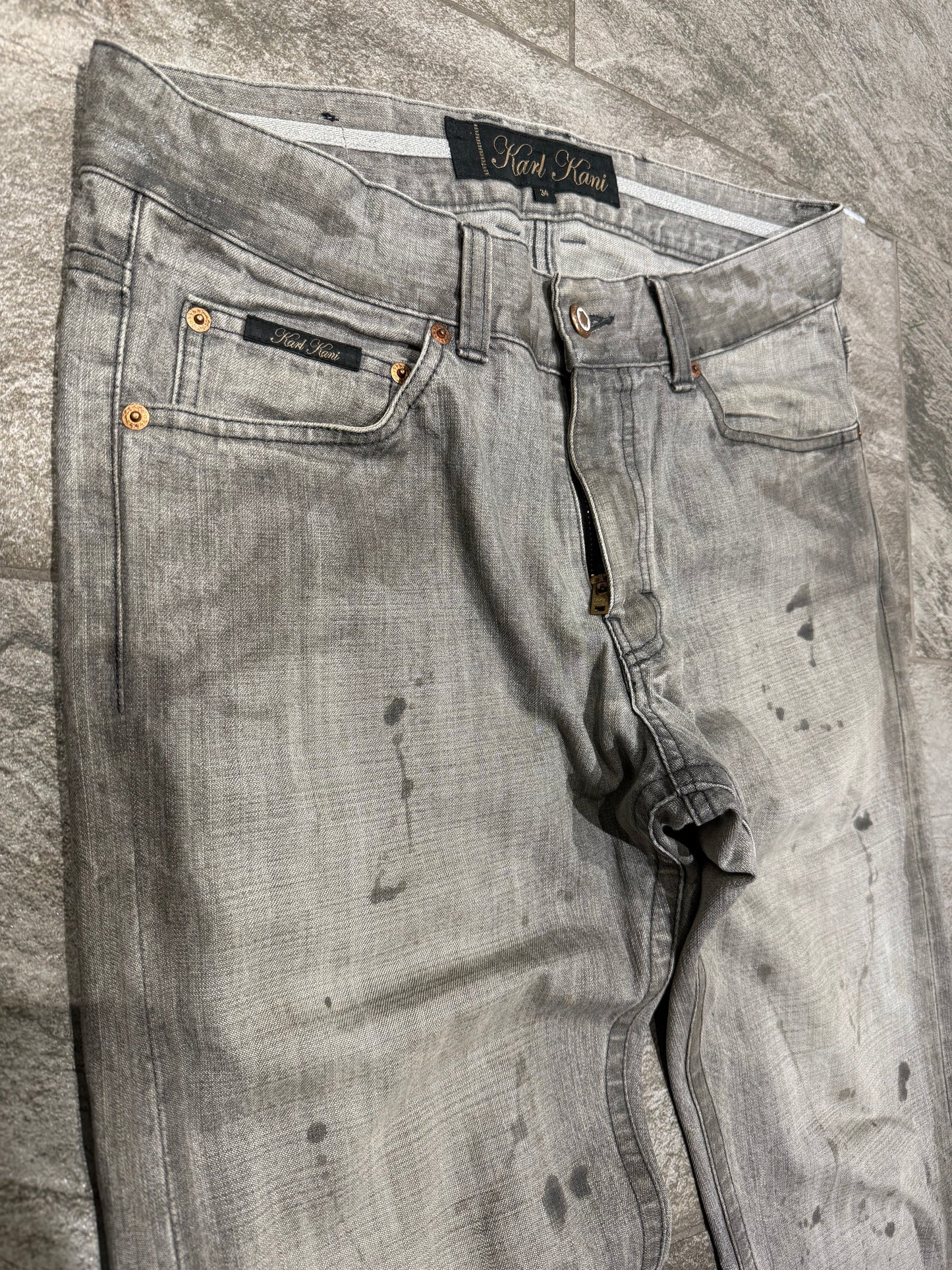 000’s Karl Kani Paint Splatter Jeans  (34”)