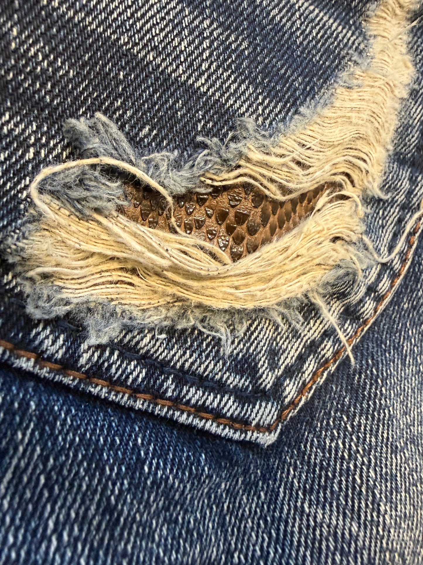 000’s Nicole Snakeskin Bootcut Jeans (31”)