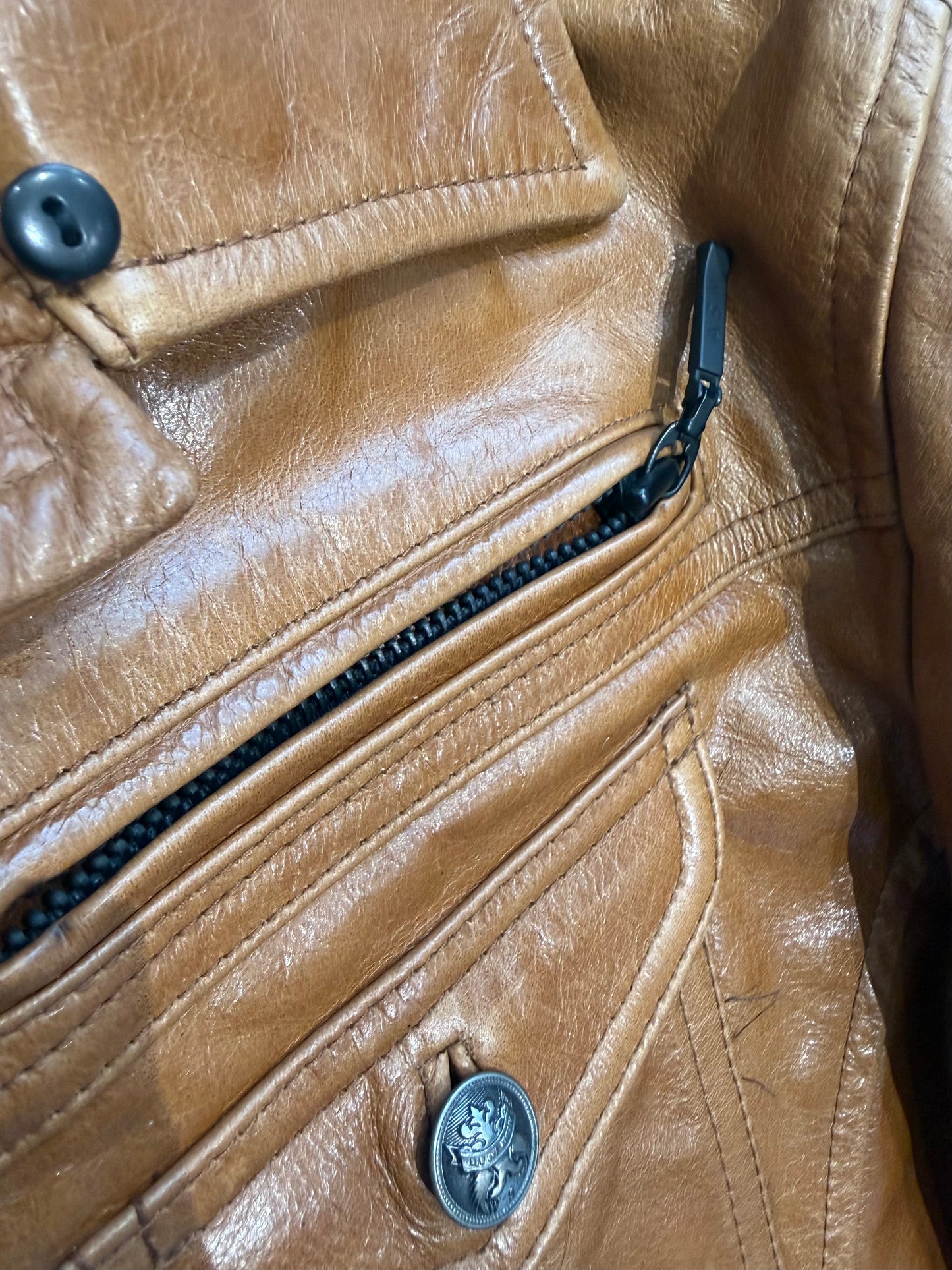 000’s ASM Buffalo Leather Jacket (S)