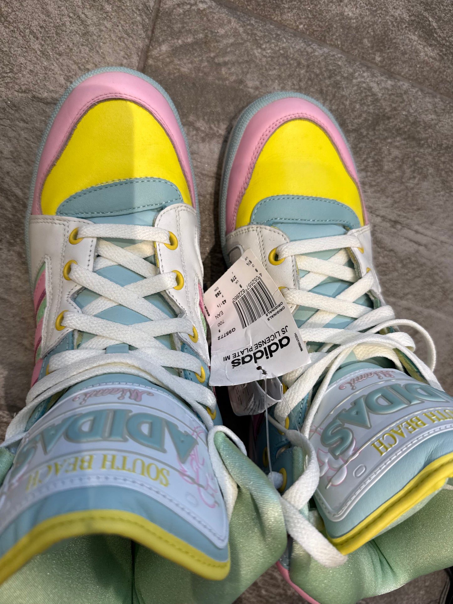 Jeremy Scott x Adidas South Beach Miami License Plate (UK 9 - EU 43.5)