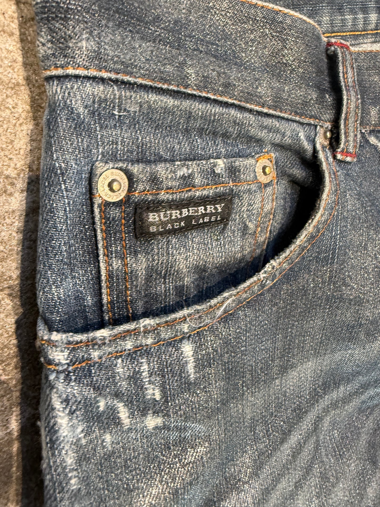 000’s Waxed Burberry Jeans (30”)