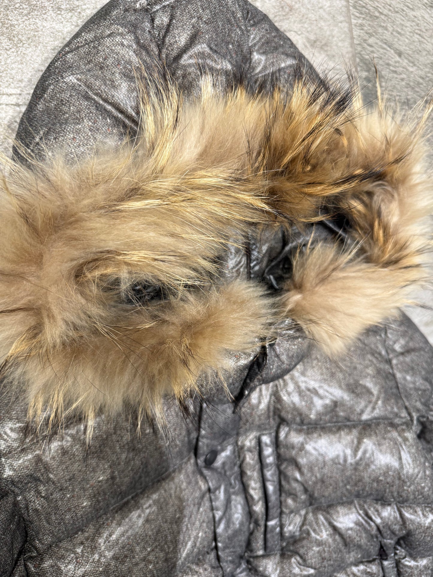 000’s John Bull Glossy Fur Hood Puffer (M)