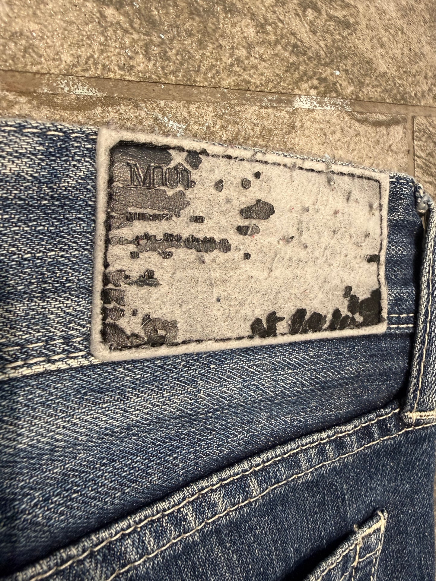 Murder License Newspaper Print Jeans (29”)