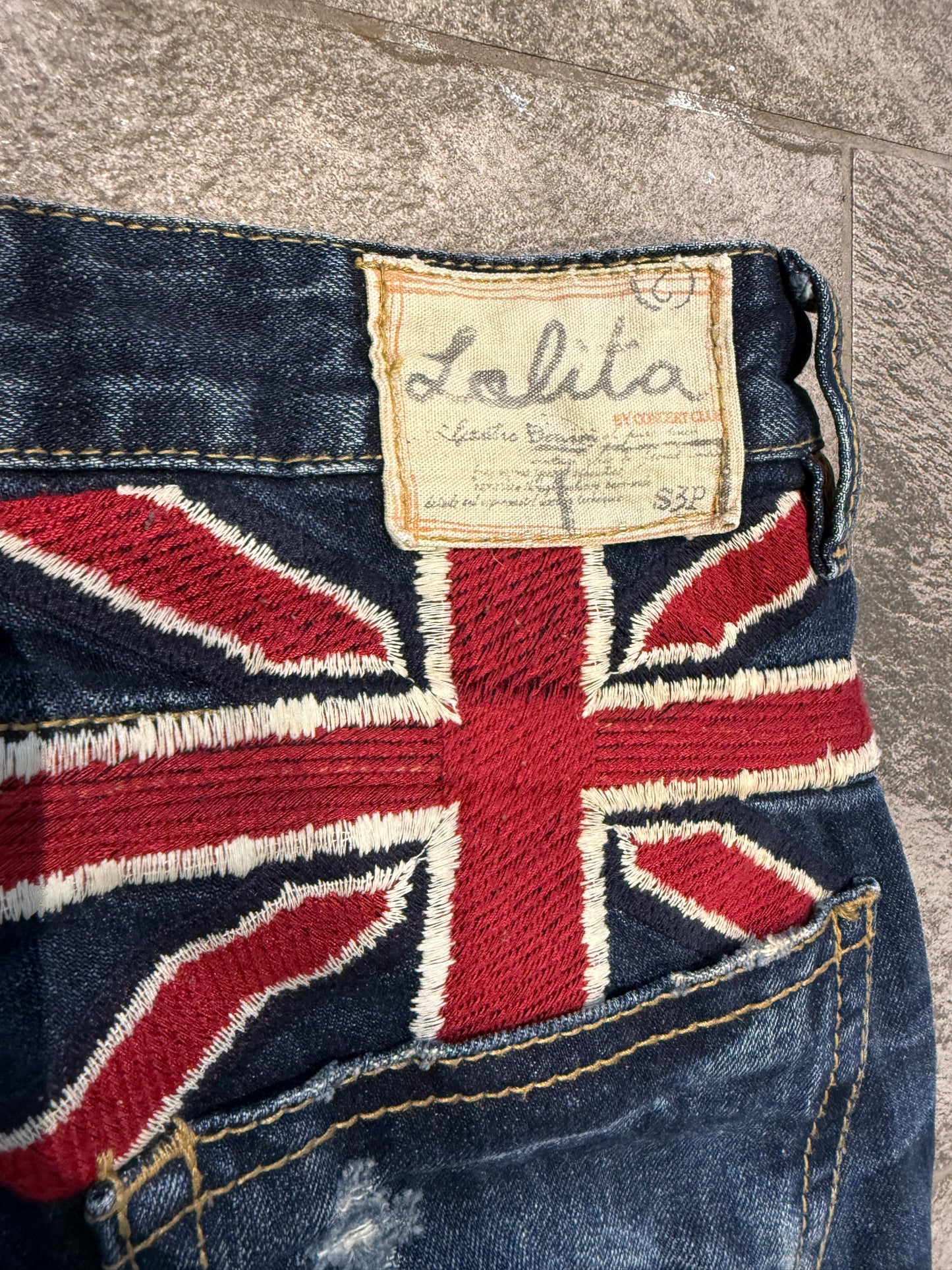 000’s Lolita Union Jack Jeans (28”)