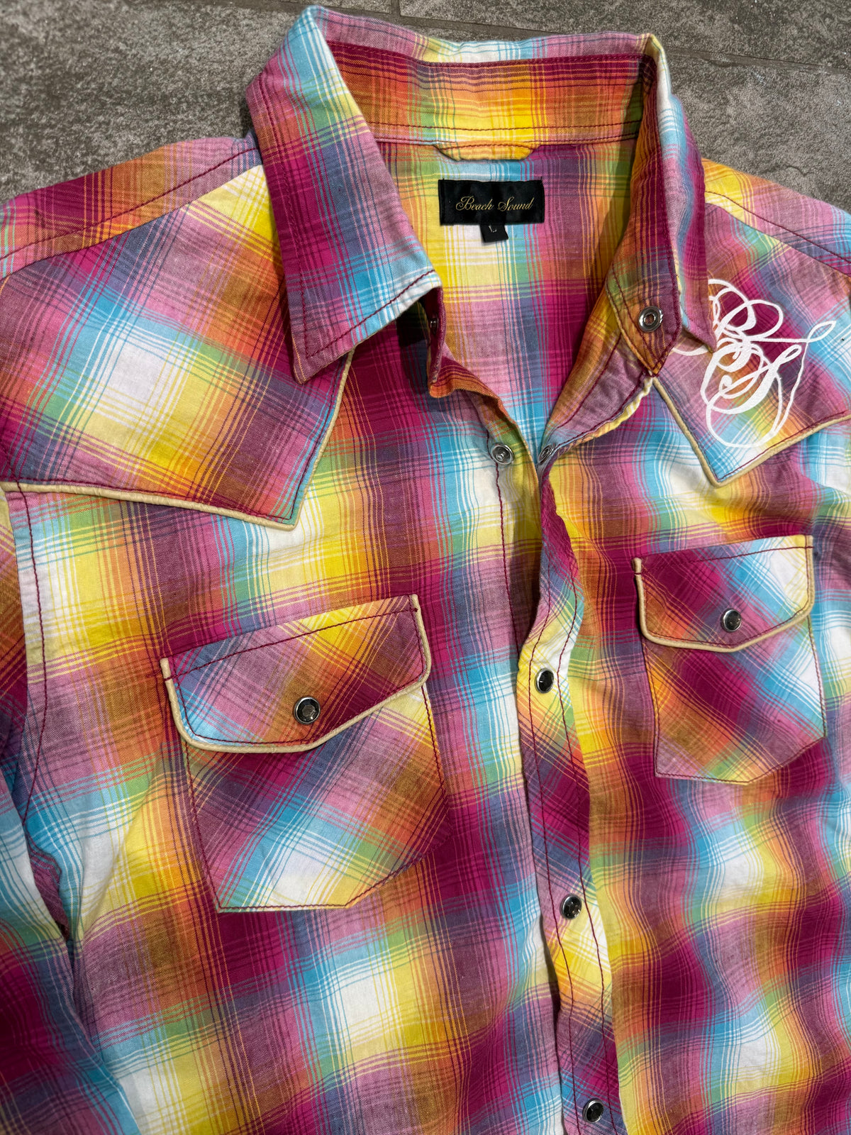 000’s Beach Sound Plaid Flannel (M)