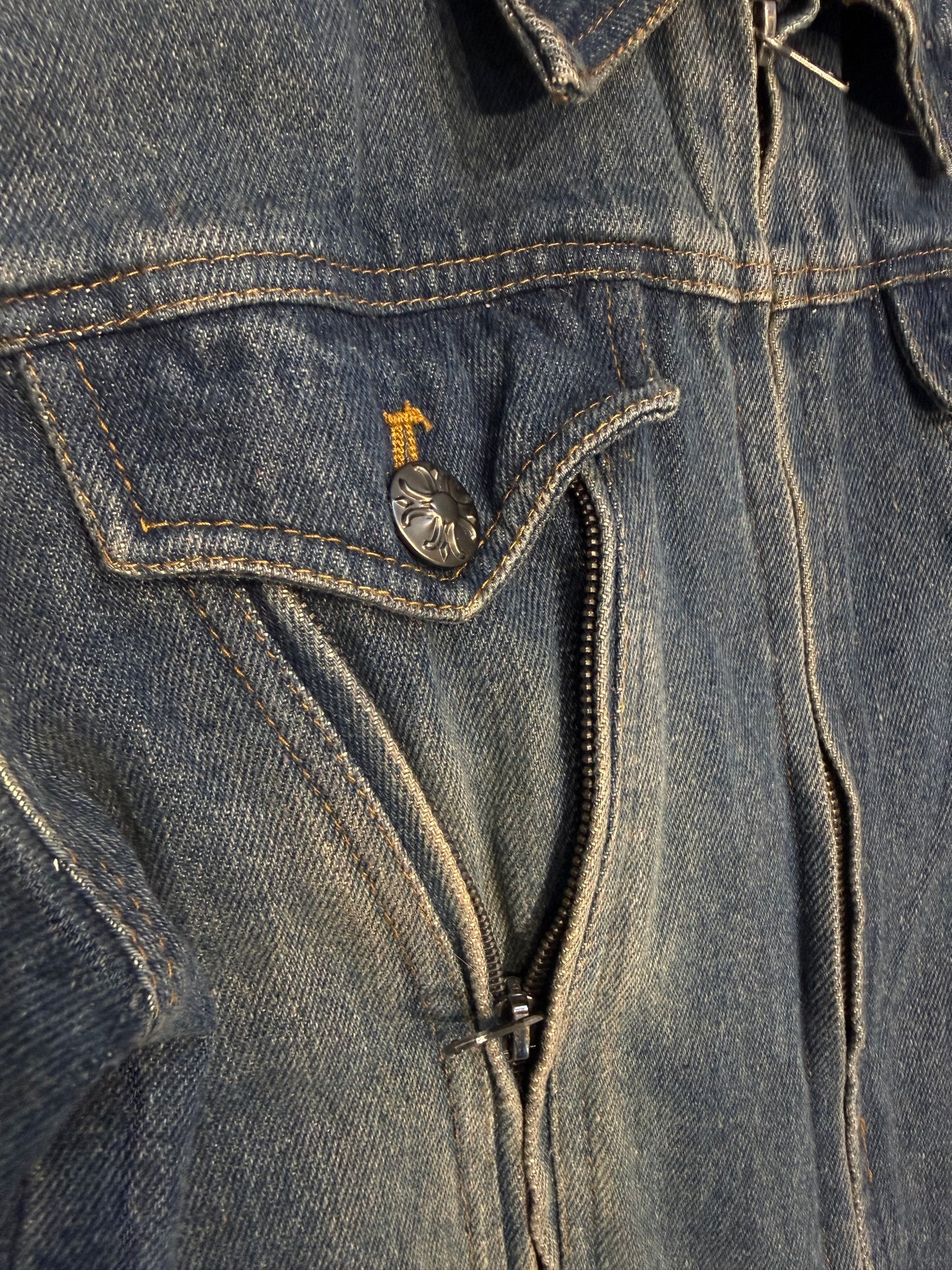 000’s Bernings Sho Skull Denim Jacket (S)