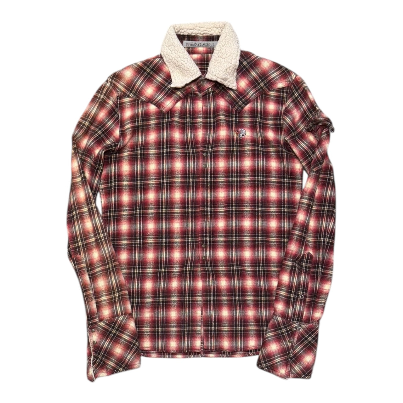 000’s Francist Morks Skull Flannel Shirt (S)
