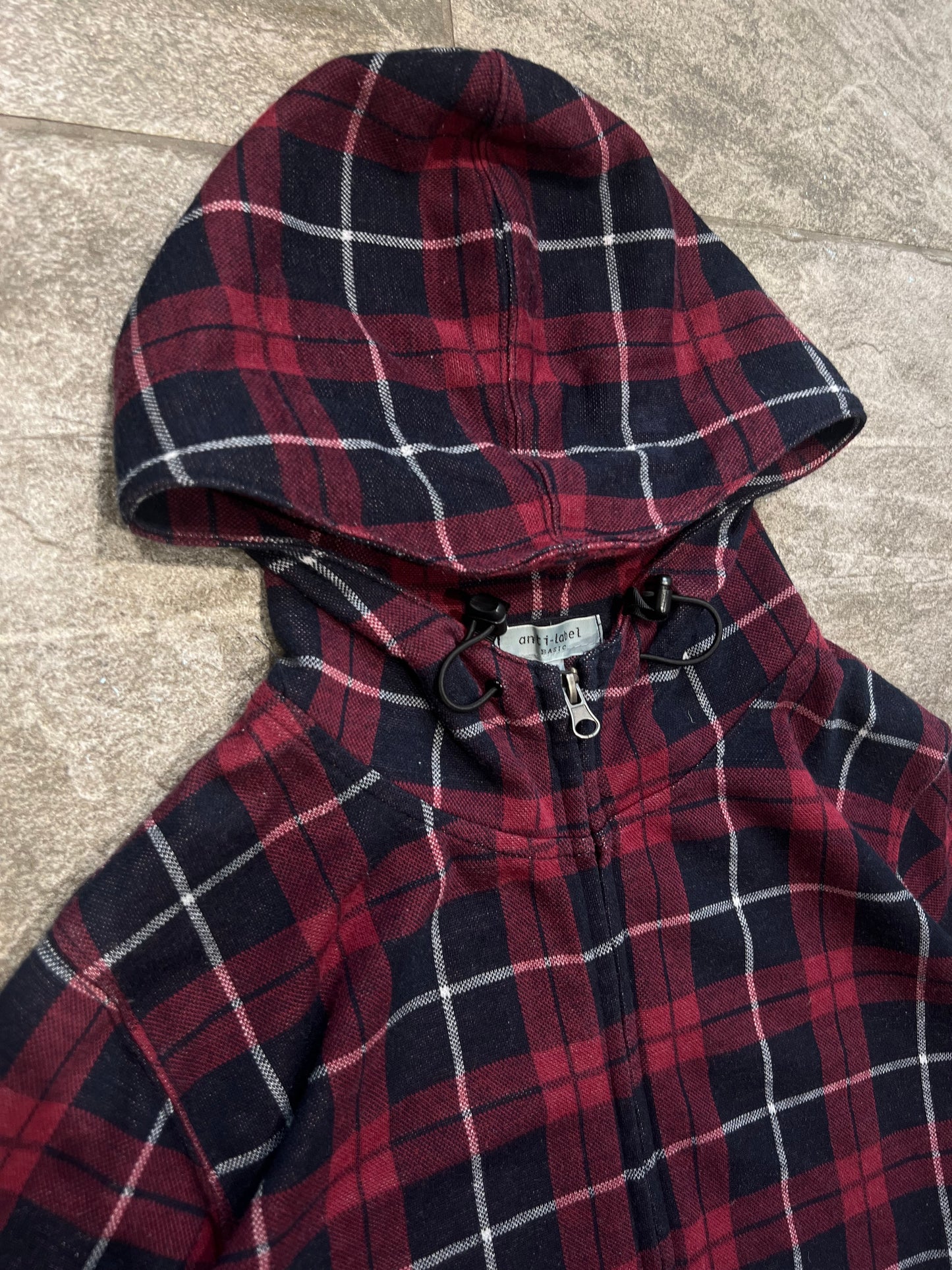000’s Anti Label Plaid/Checkered Hoodie