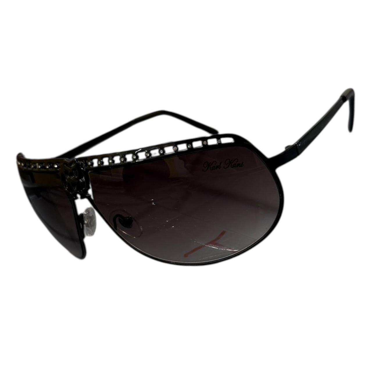 000’s Karl Kani Rhinestone Aviator Sunglasses
