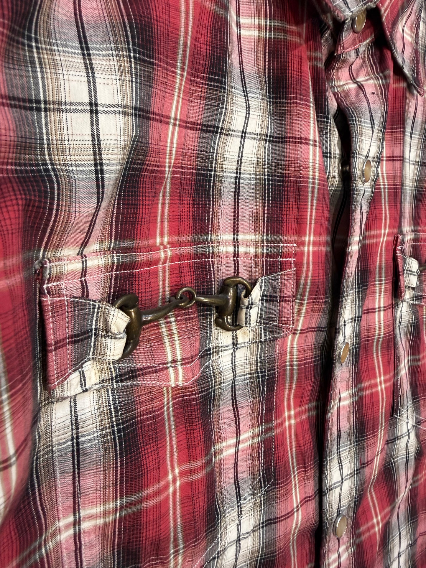 000’s Rattletrap Skull Checkered Flannel (S)