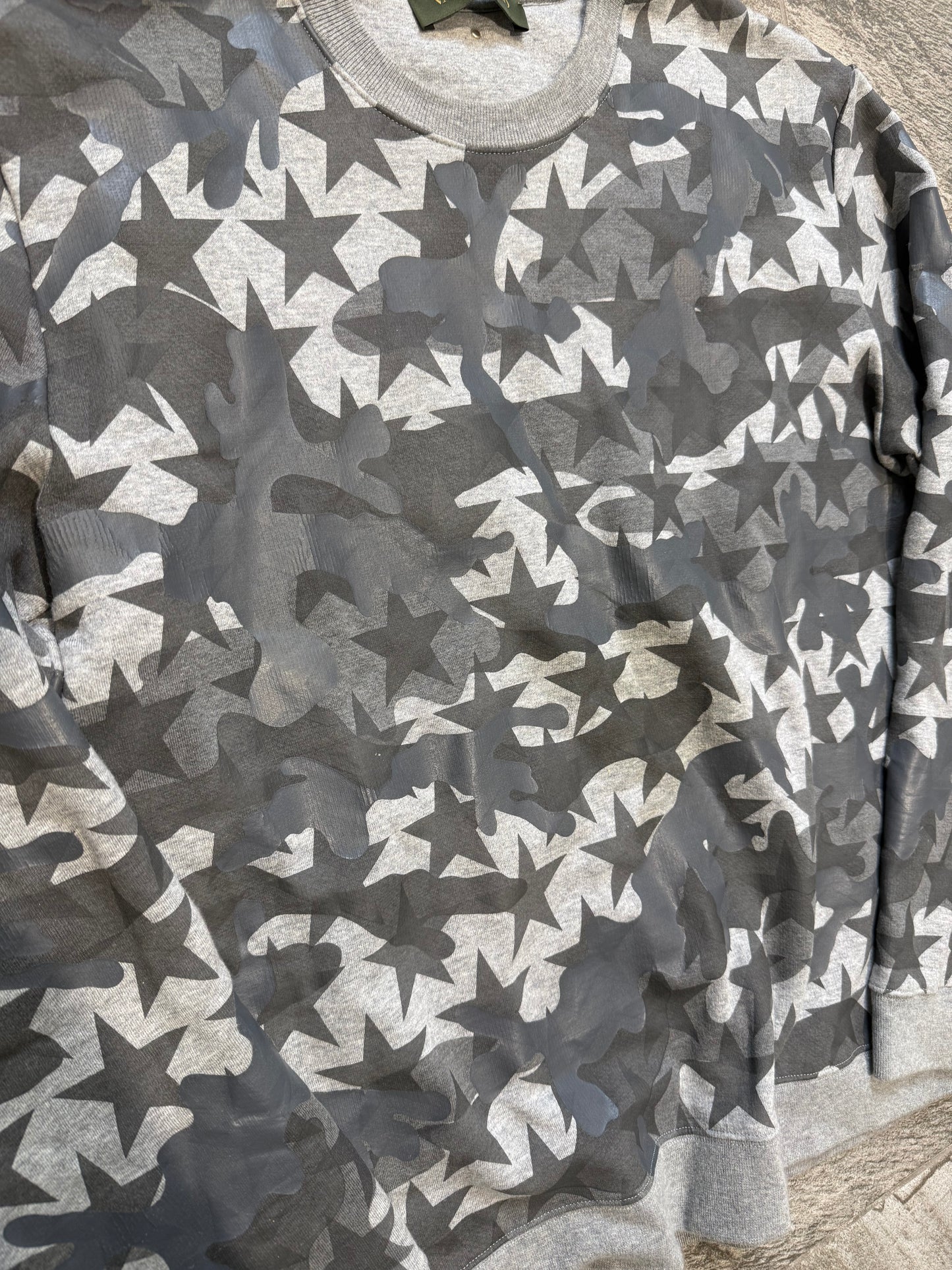 Valentino Camo Stars Print Jumper (M)