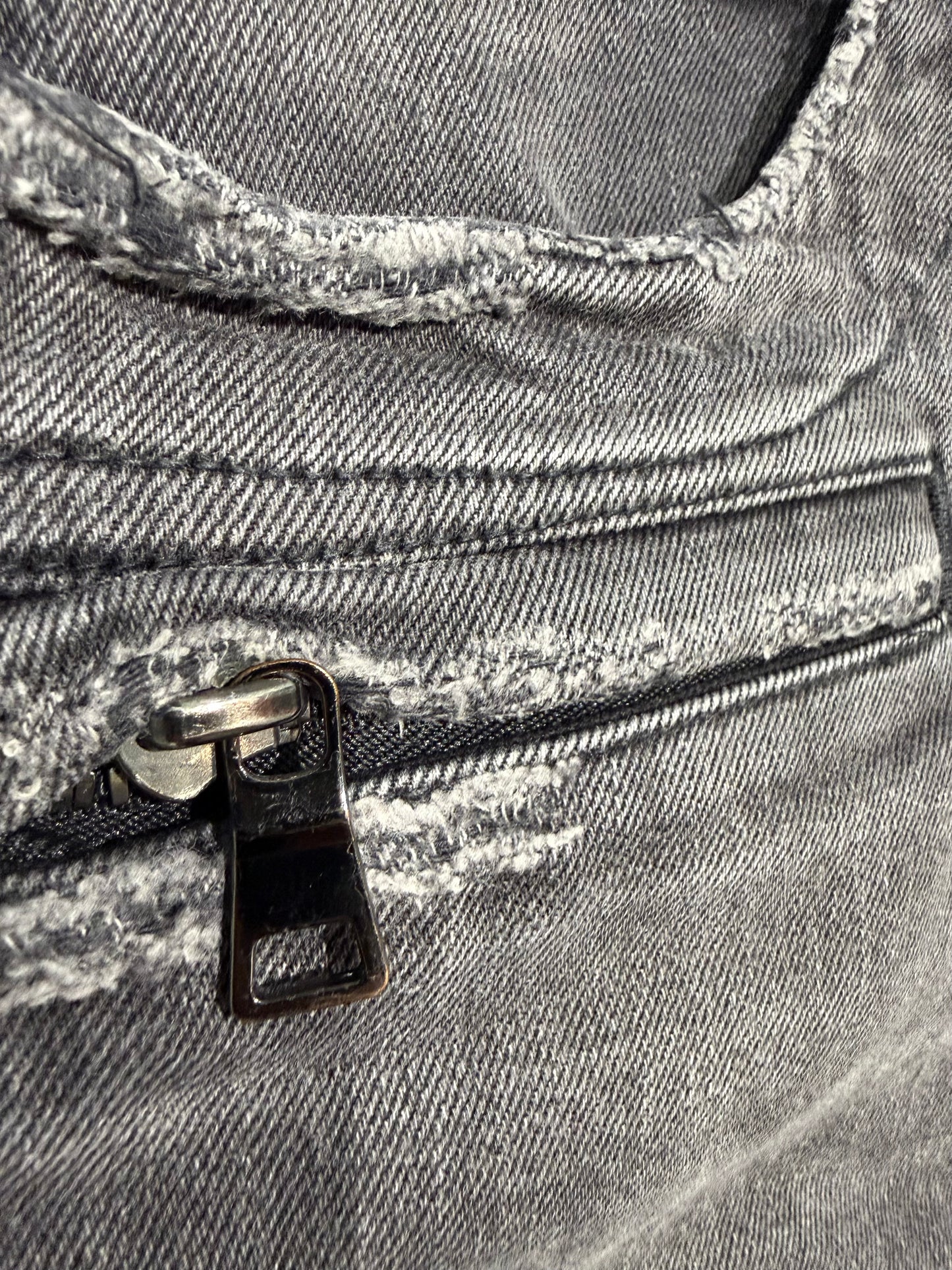 Balmain SS2017 Distressed Zip Jeans (33”)