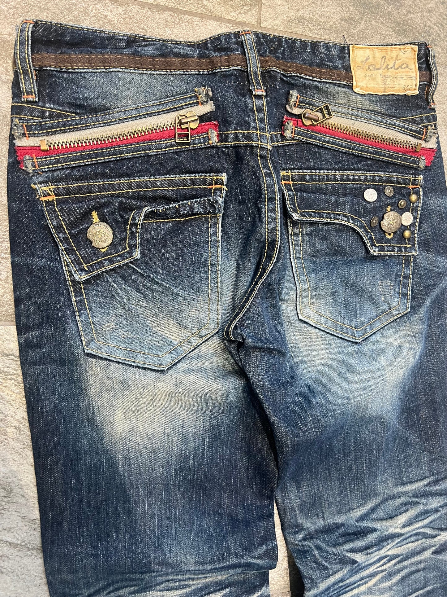 000s Lolita Japanese Bootcut Jeans