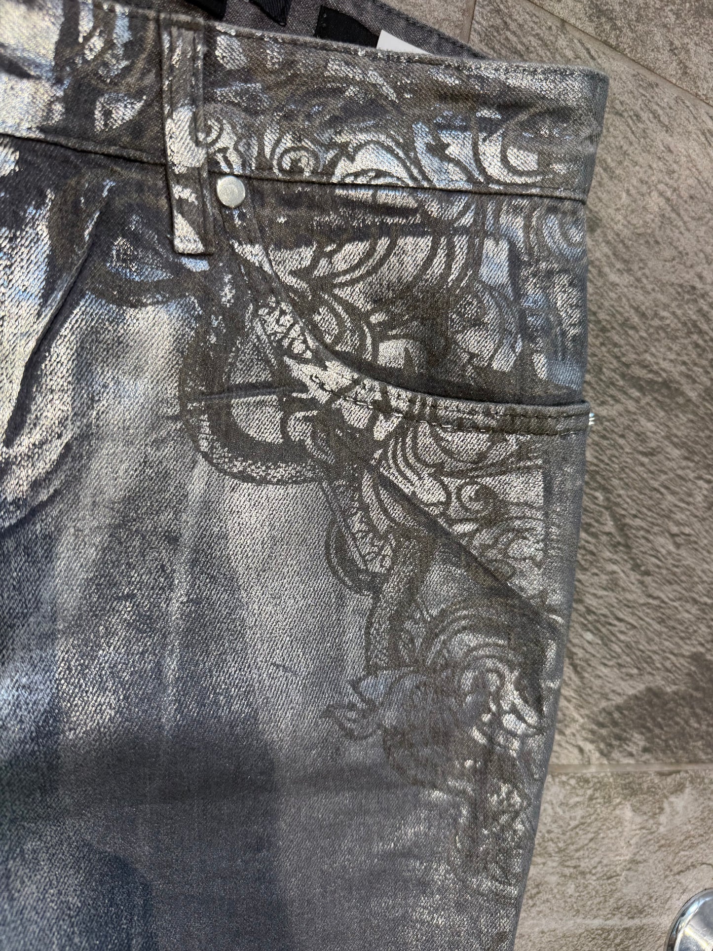 Cavalli Metallic Snake Jeans (34”)