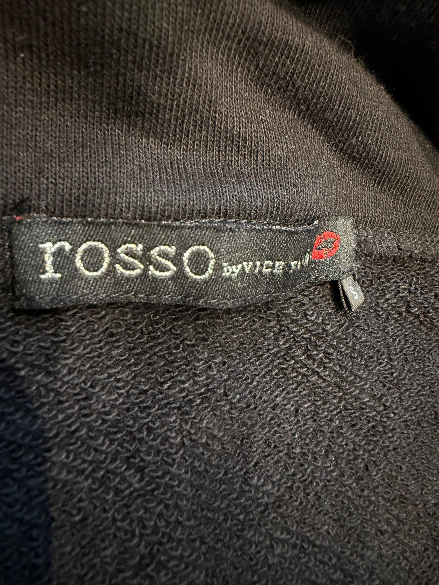 000’s Rosso Asymmetrical Zip Bono Hoodie (XS)