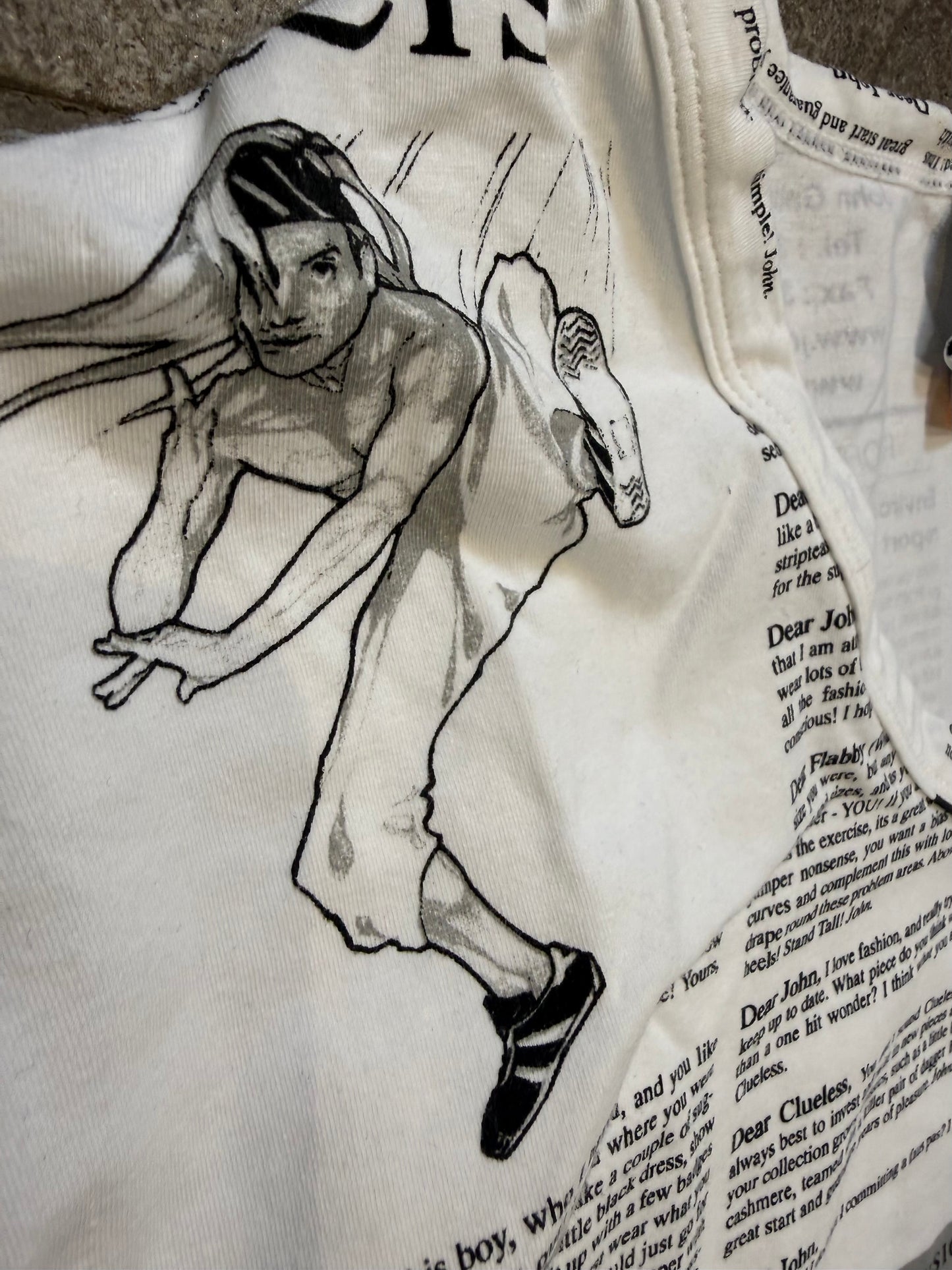 000’s John Galliano Newspaper Tee (L)