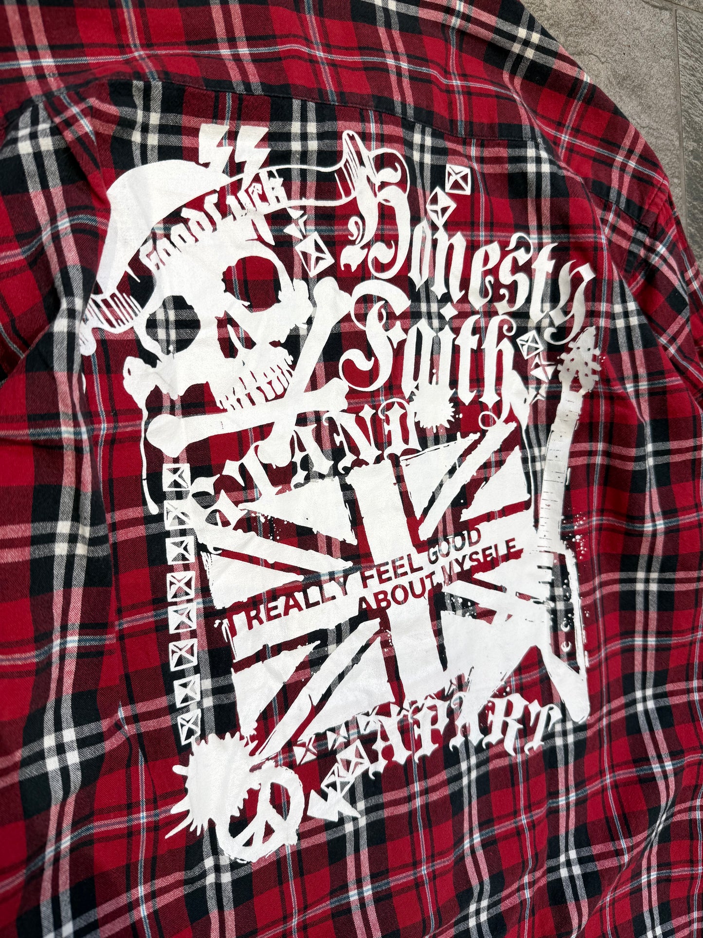 000’s Amore Pure Skull Checkered Flannel (M-L)