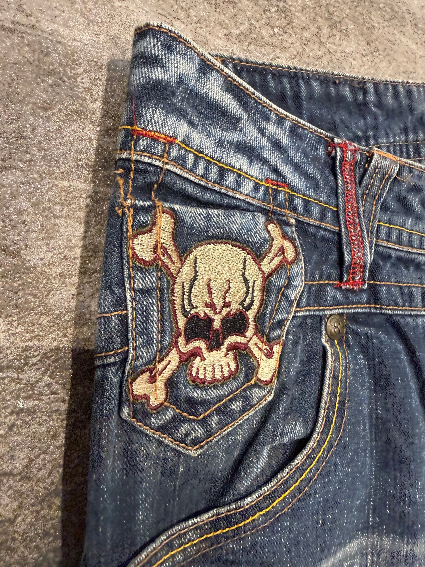 000’s Patchwork Skull Jeans (32”)