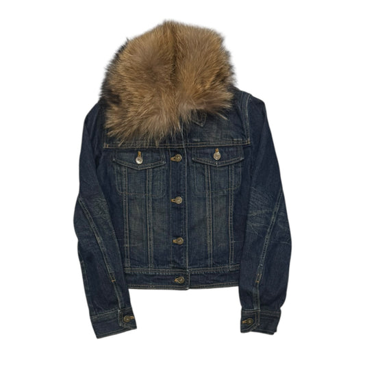 000’s Japanese Fur Collar Denim Jacket (XS)