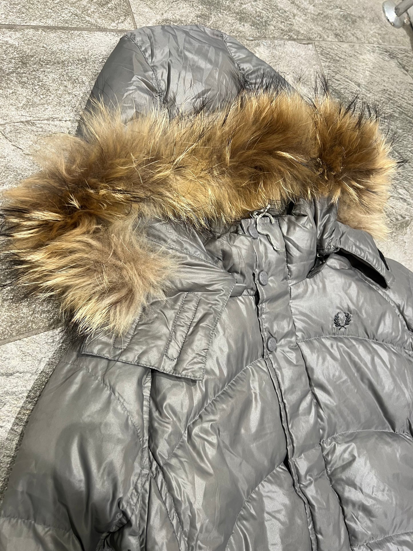 000’s Fred Perry Fur Hood Puffer