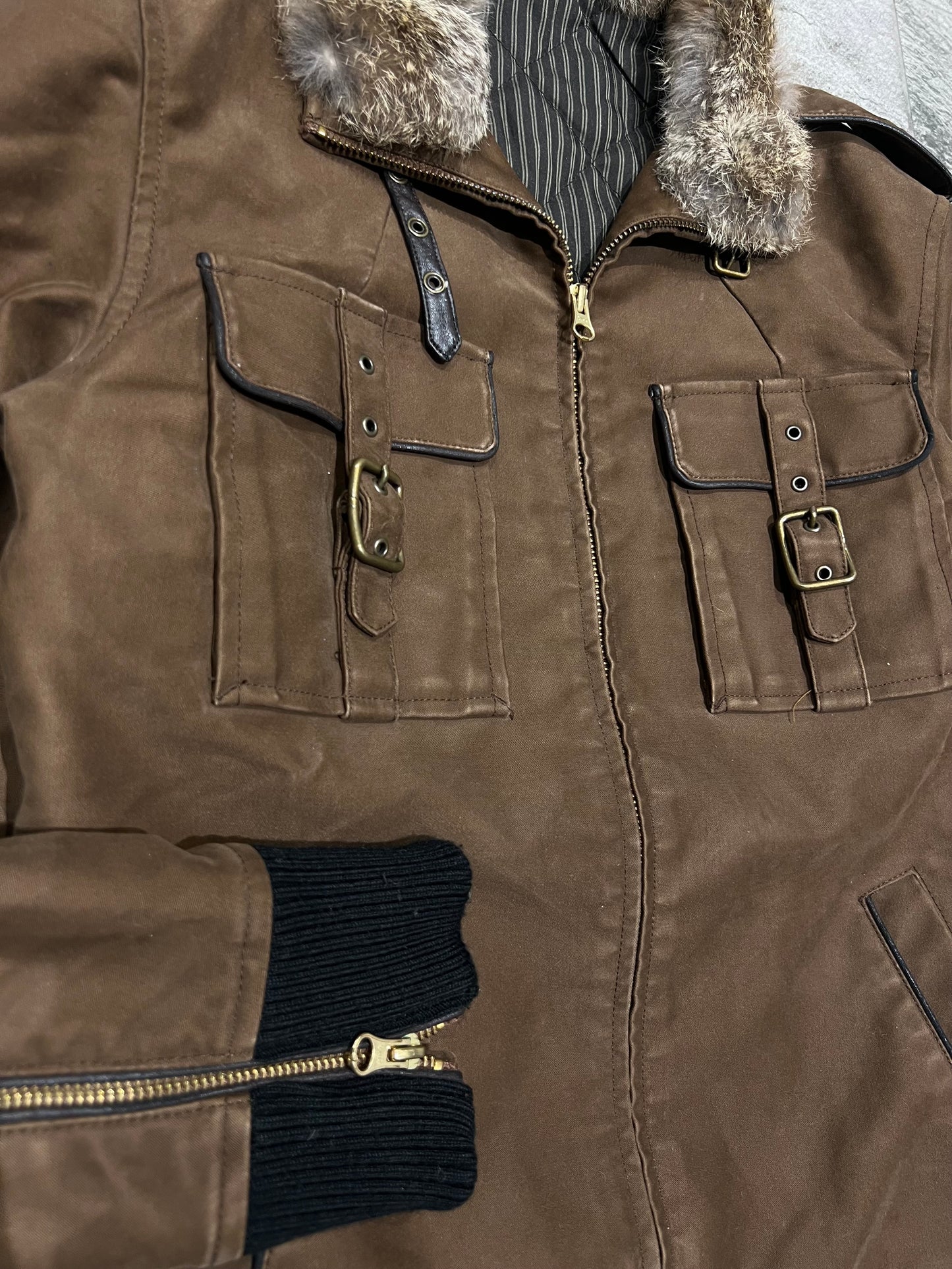 000’s ABAHOUSE Fur Collar Jacket