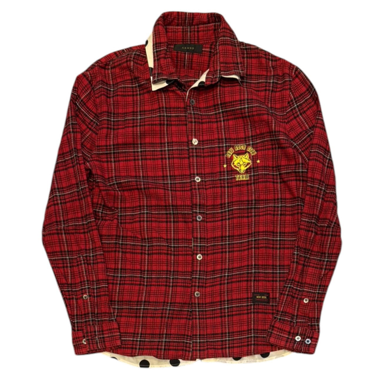000’s Armed Double Collar Plaid Flannel (S)