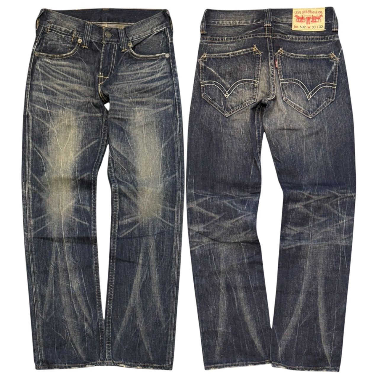000’s Levi’s 502 Ghostwash Jeans (30”)
