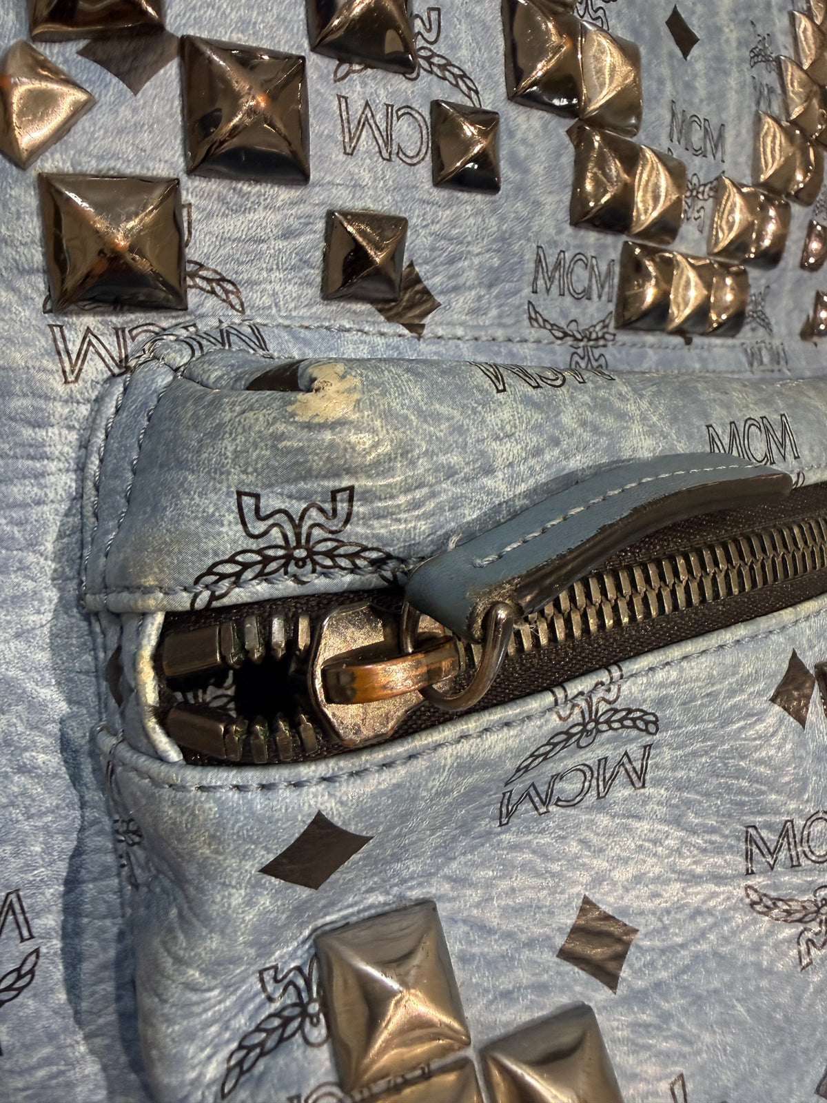 MCM Visetos Studded Stark Backpack