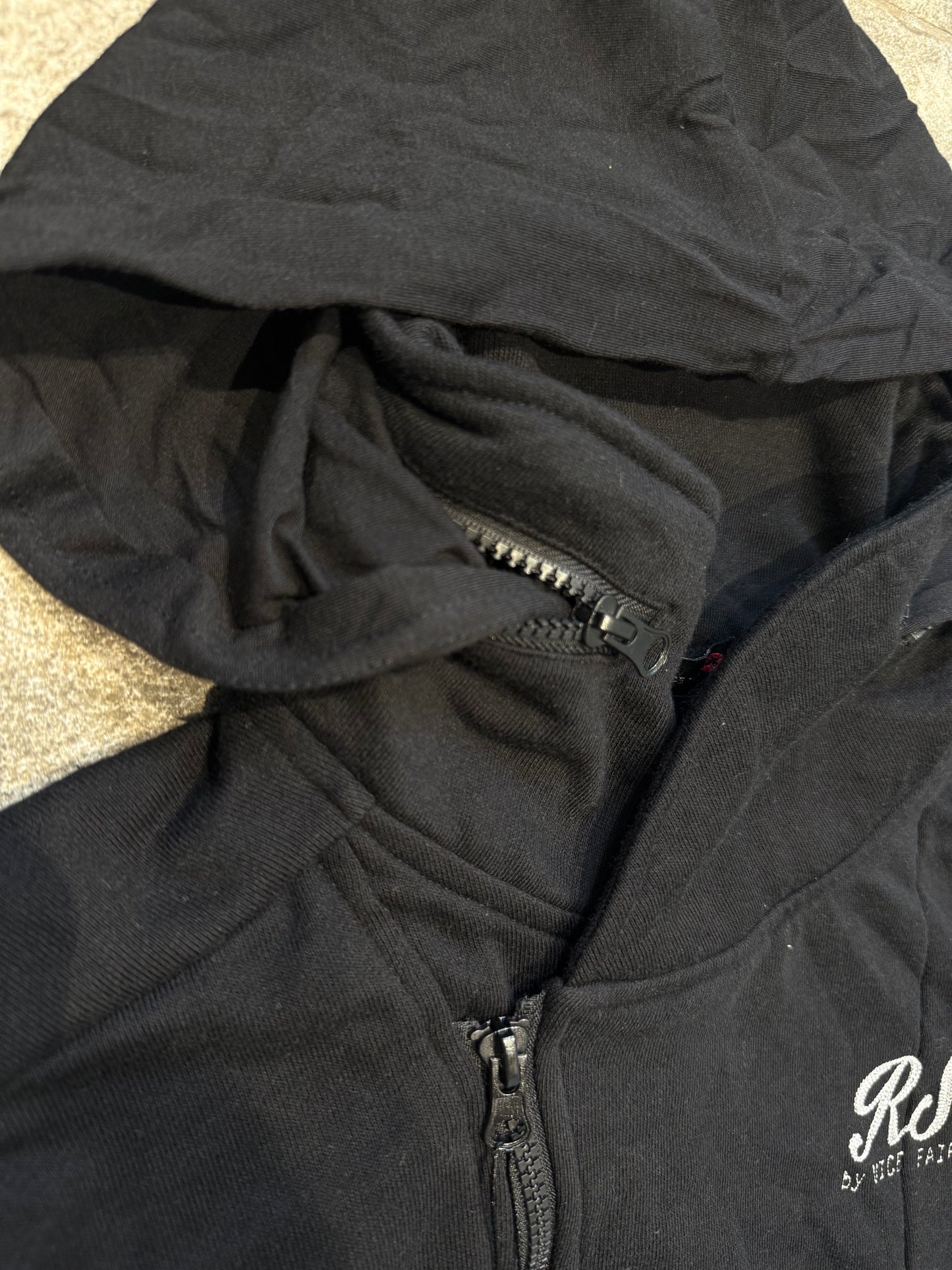 000’s Rosso Asymmetrical Zip Bono Hoodie (XS)