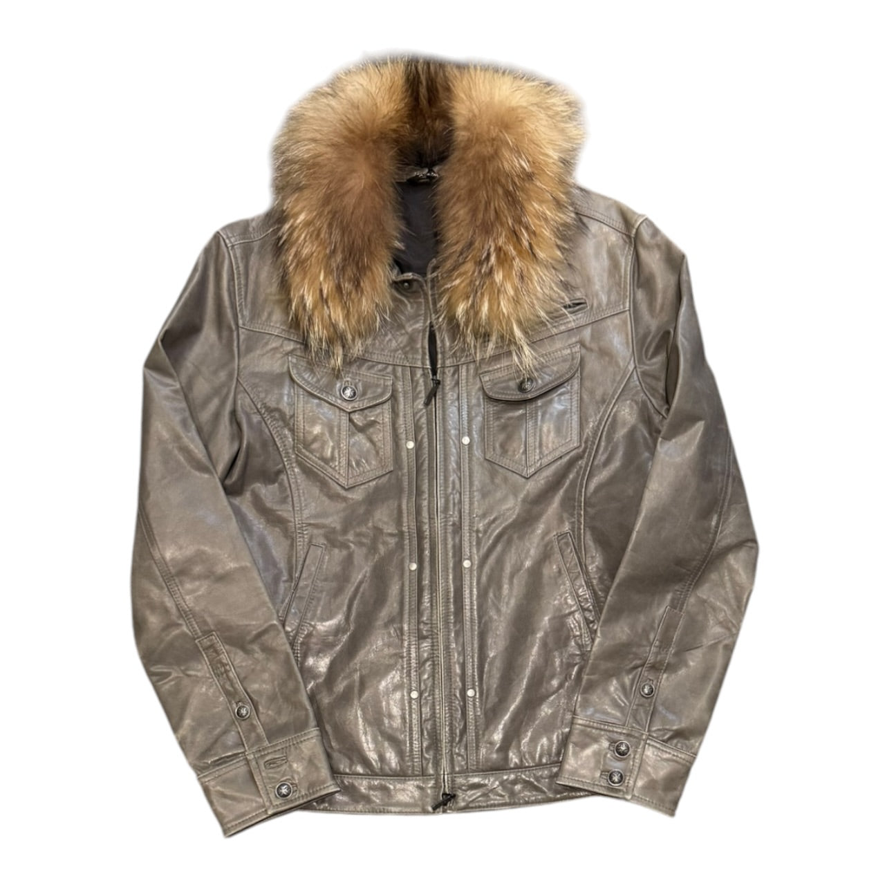 000’s ASM Buffalo Leather Fur Jacket (M)