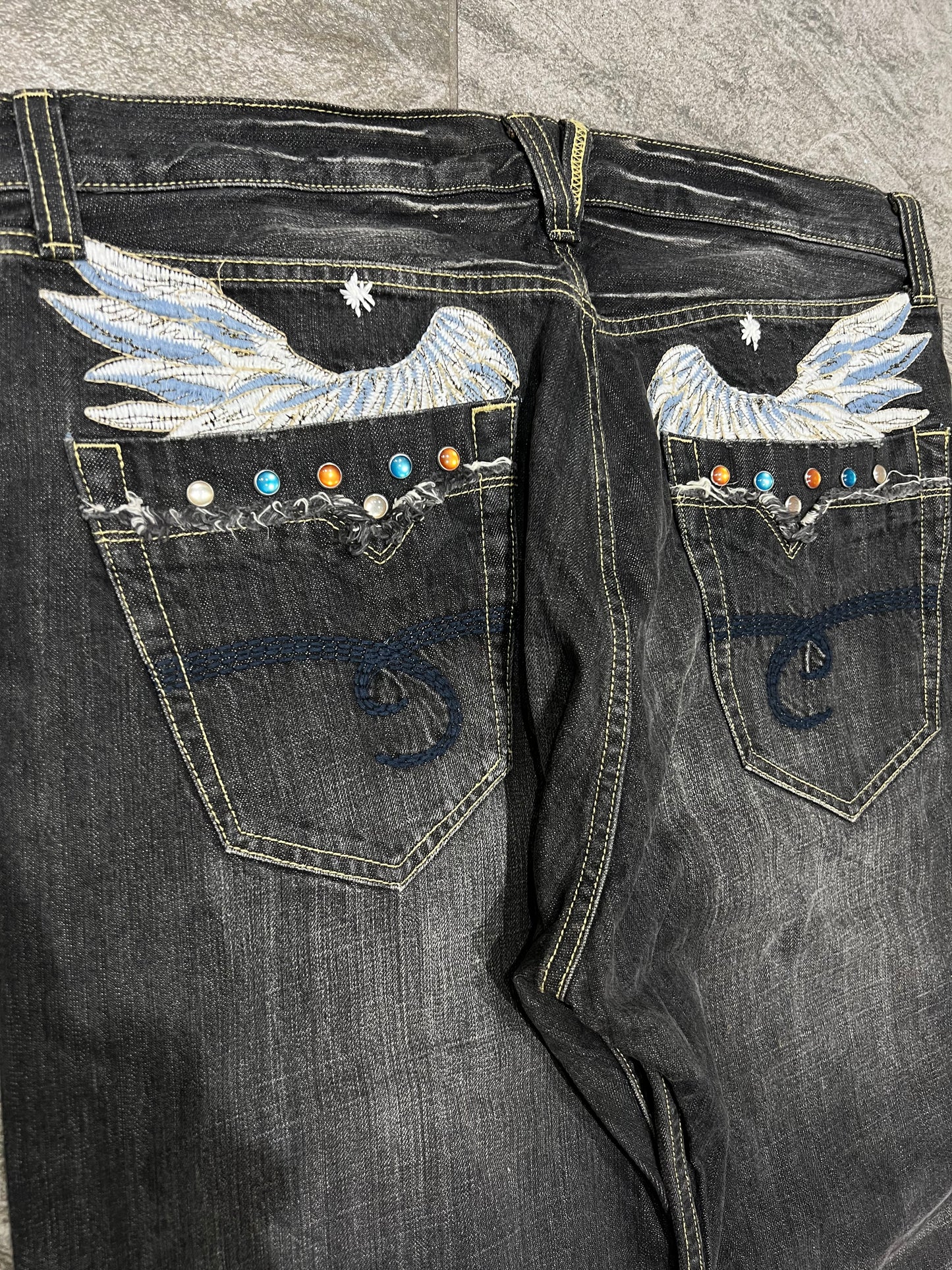 000’s Japanese Wing Baggy Jeans