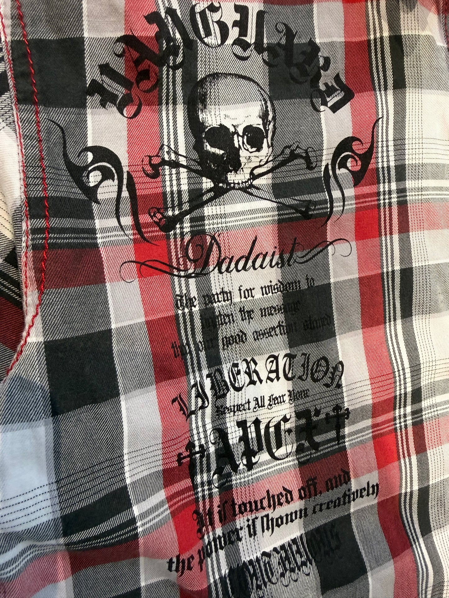 000’s Dadaist Plaid Flannel (M)