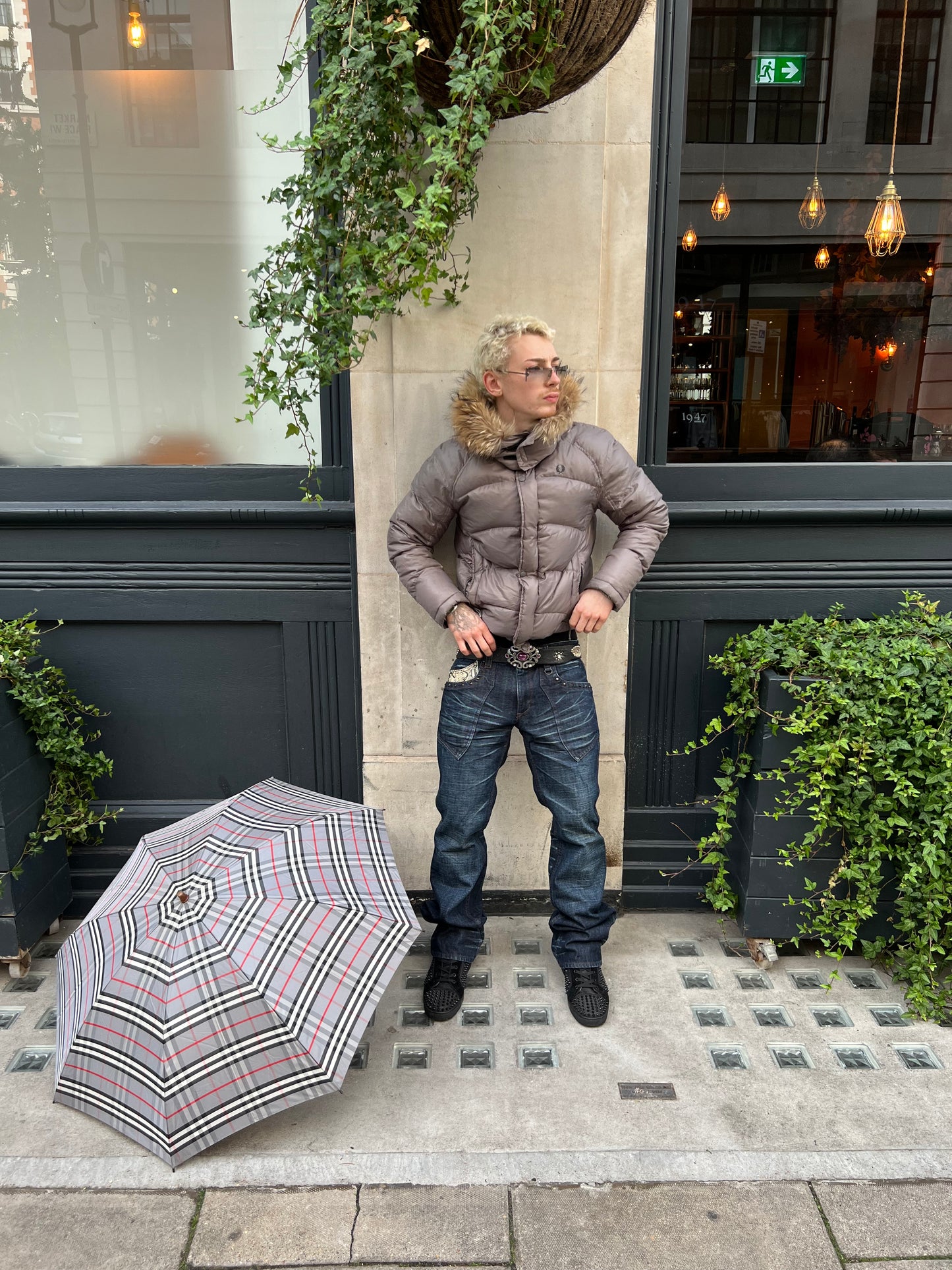 000’s Fred Perry Fur Hood Puffer