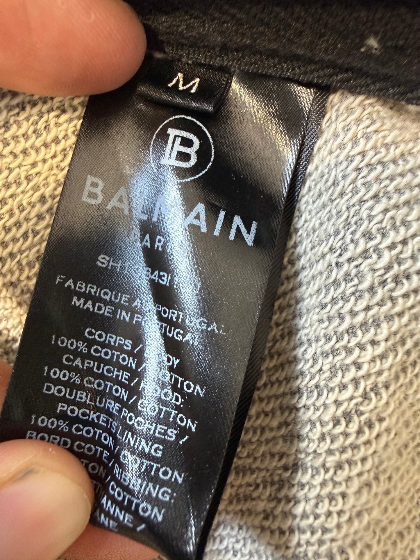 Balmain Side Zip Hoodie (M)