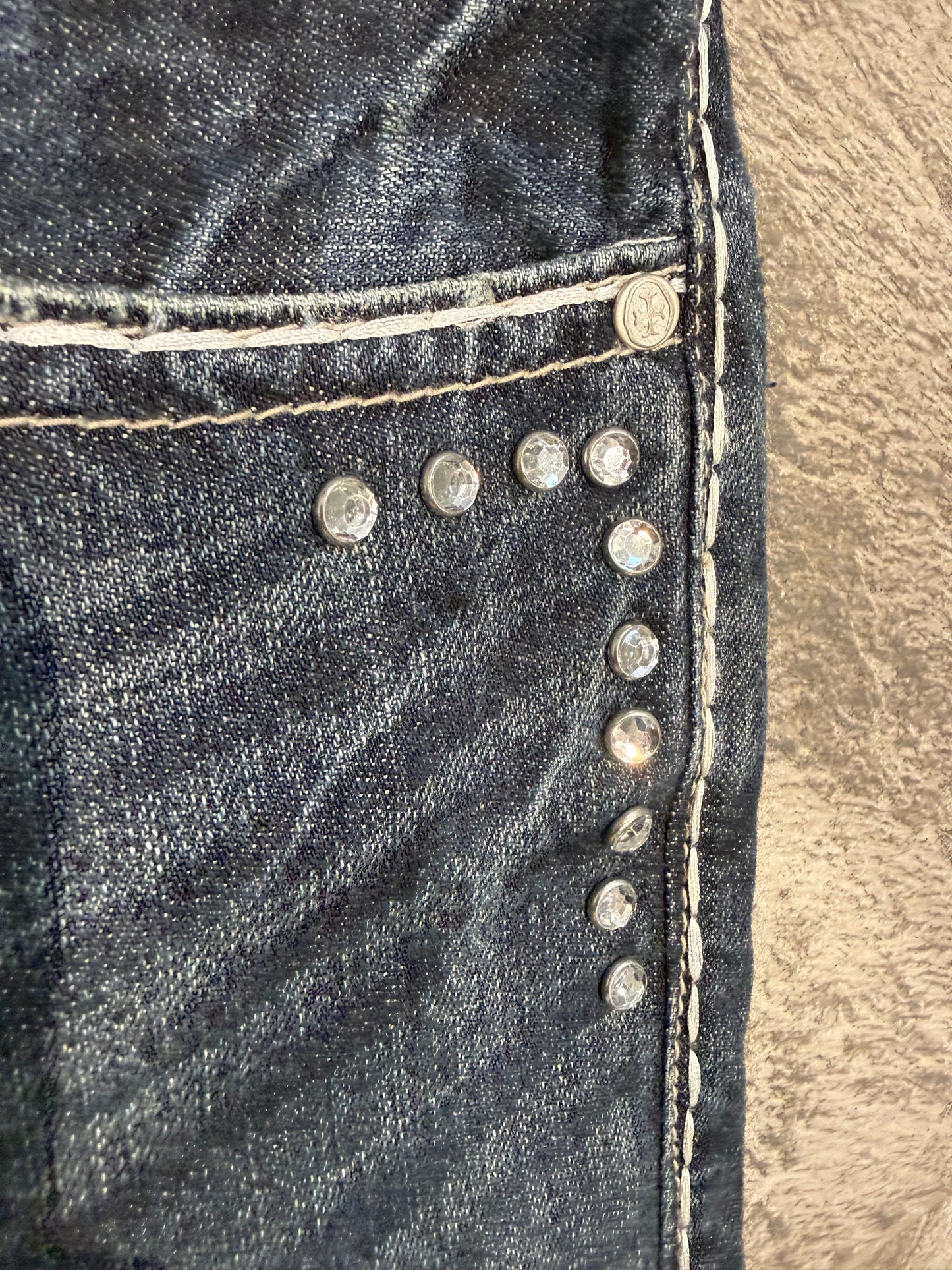 Japanese Rhinestone Cross Jeans (32”)